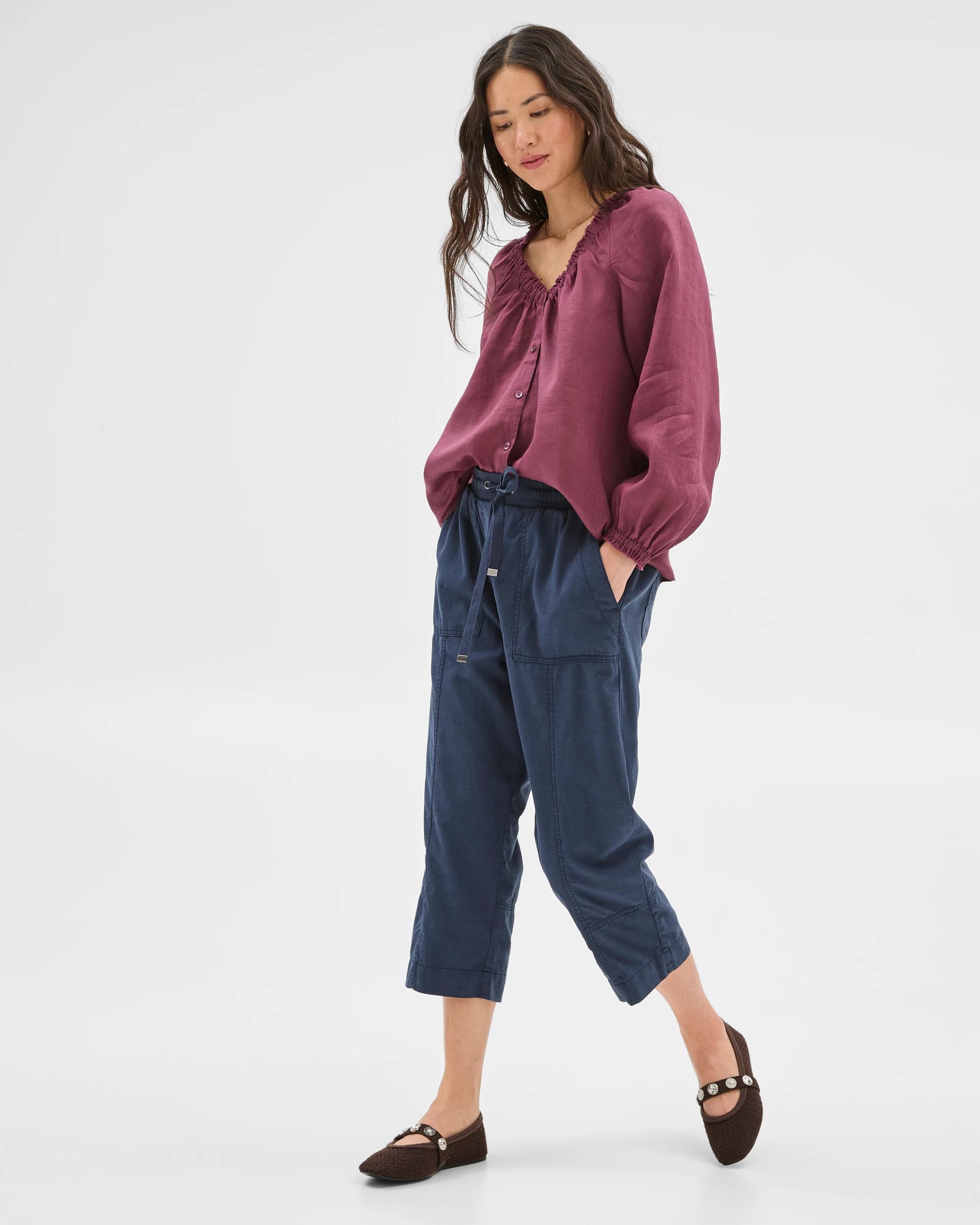 3 Target Seamed 3/4 Jogger Pants NAVY BLUE, 3 of 7