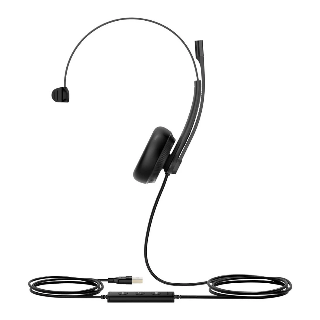 1 Yealink UH34 Mono Corded On-Ear Headset Black, 1 of 6