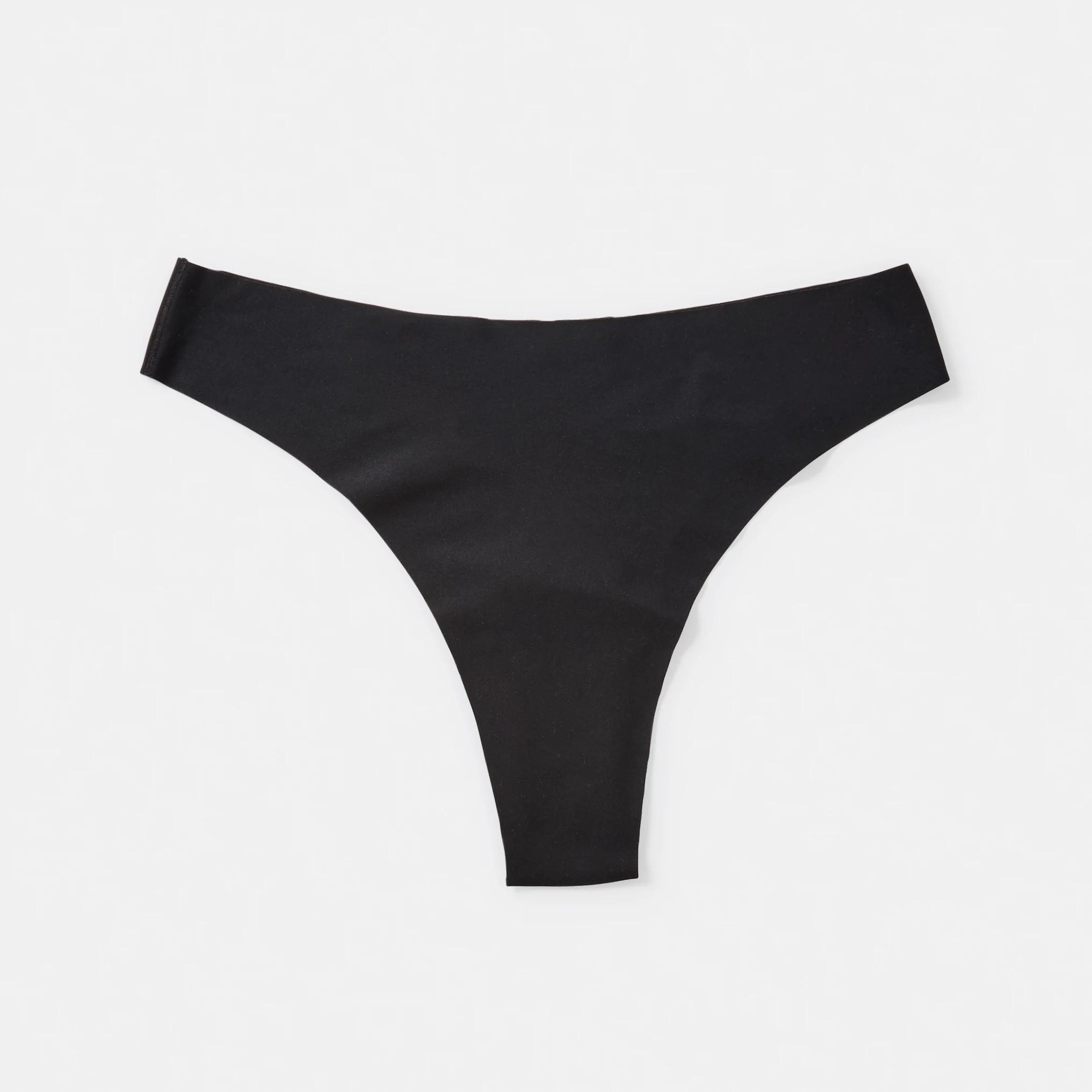 5 3 Pack No Show Cheeky Bikini Briefs Black, 5 of 6