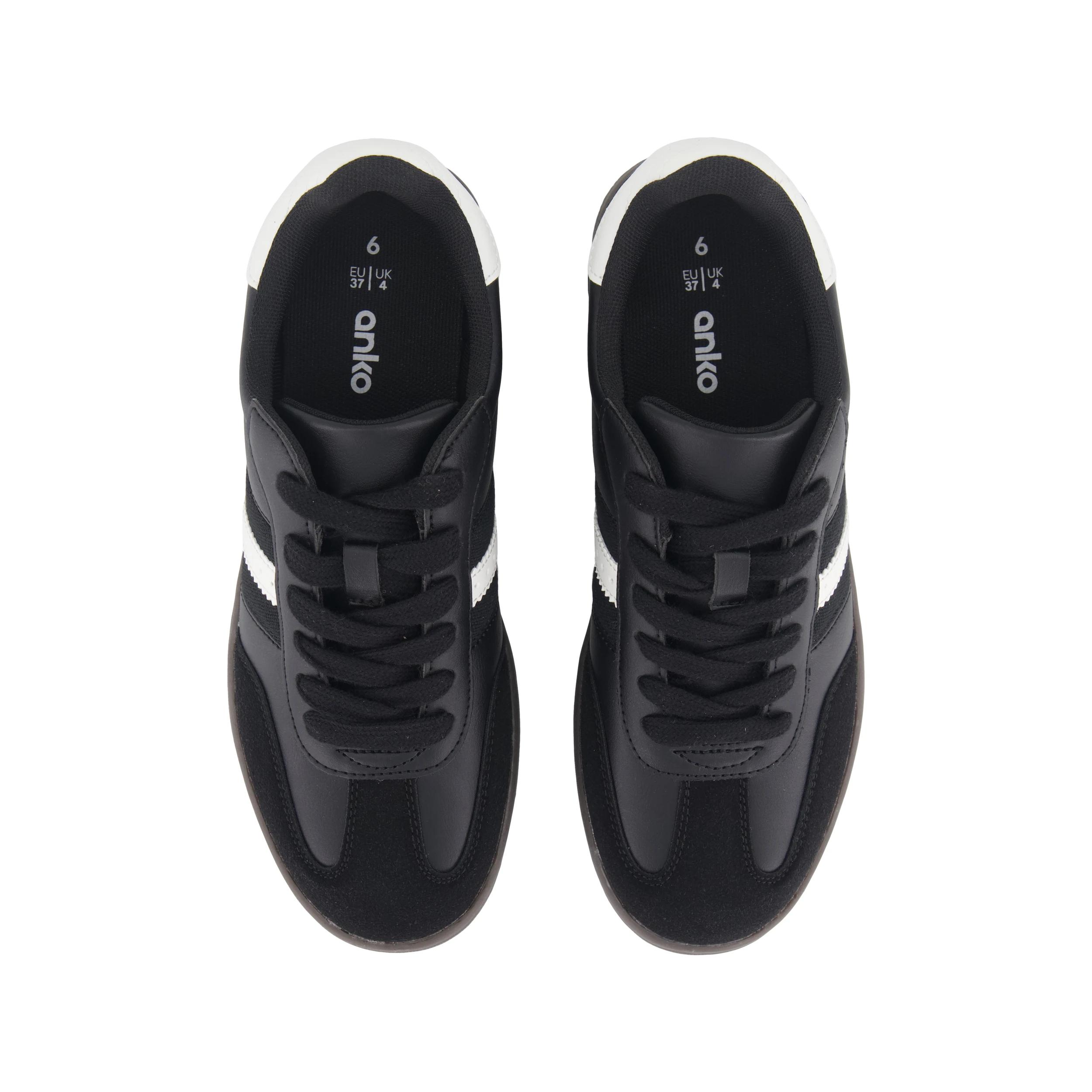 3 Retro PU  Sneakers Black, 3 of 5