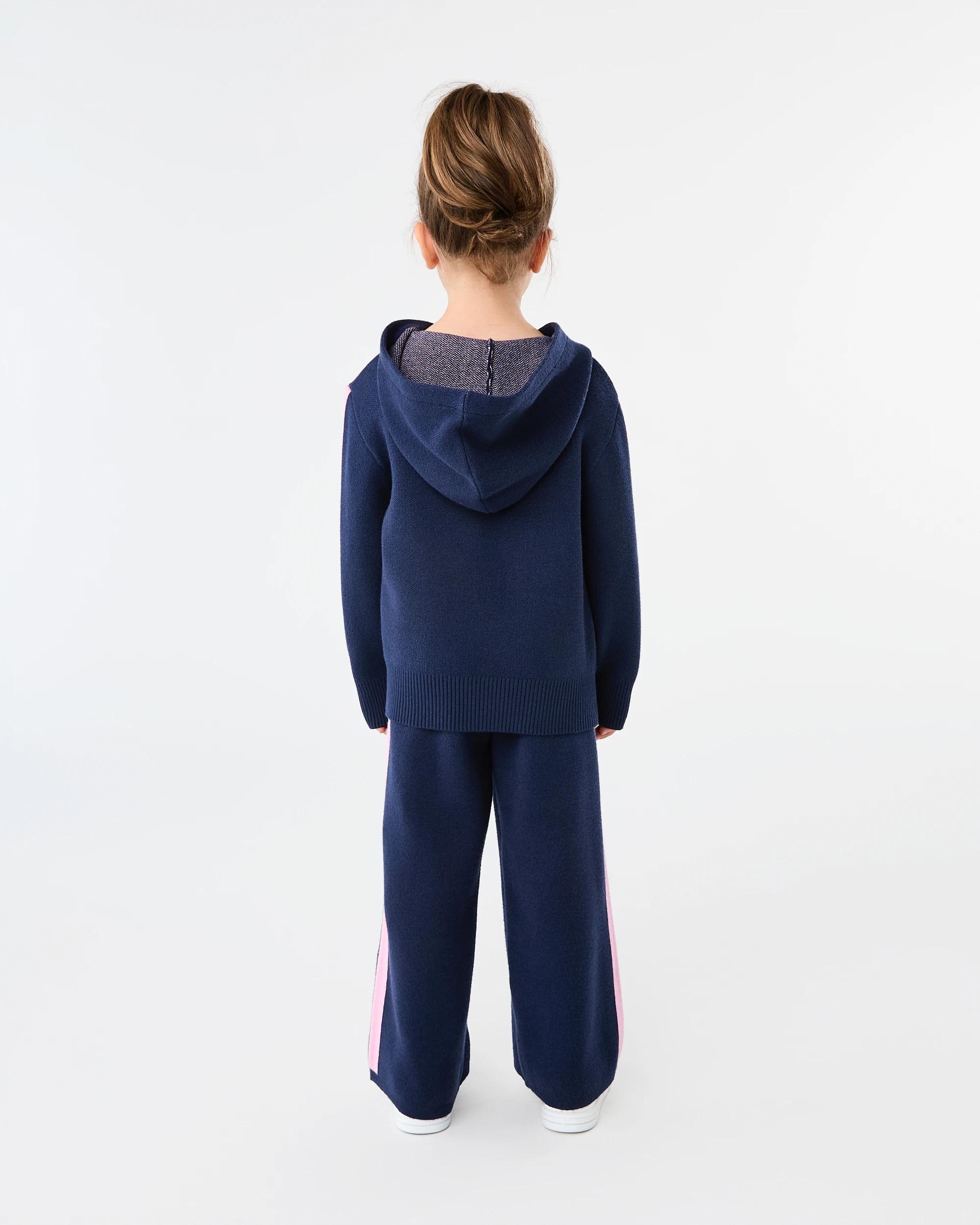 8 Bonded Knit Hoodie Dress Navy, 8 of 8