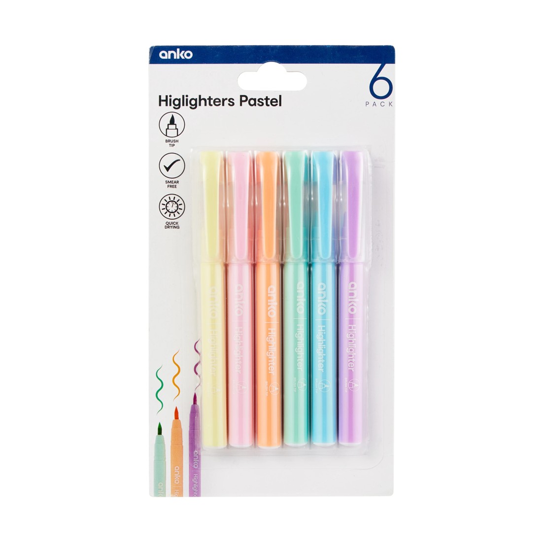 1 6 Pack Highlighters, 1 of 6