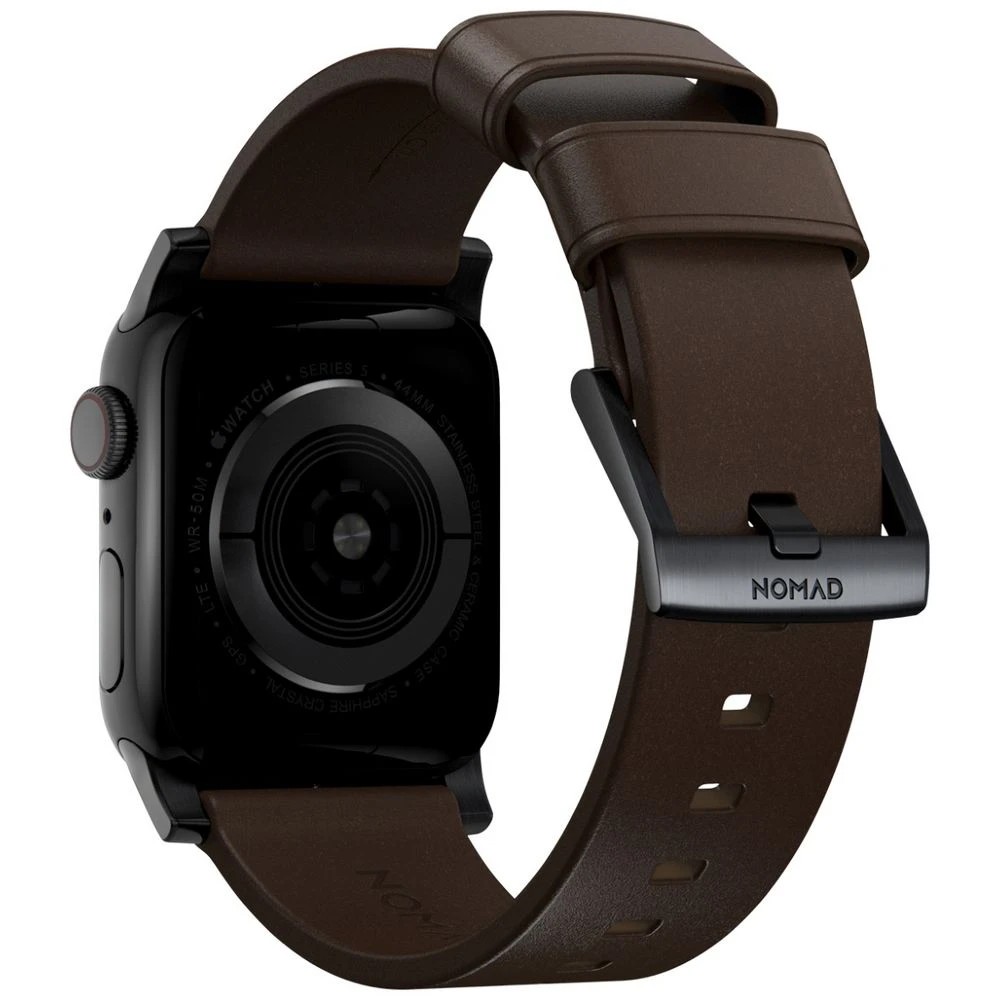 2 Nomad Apple Watch Band Leather 44-46mm Brown Black, 2 of 4