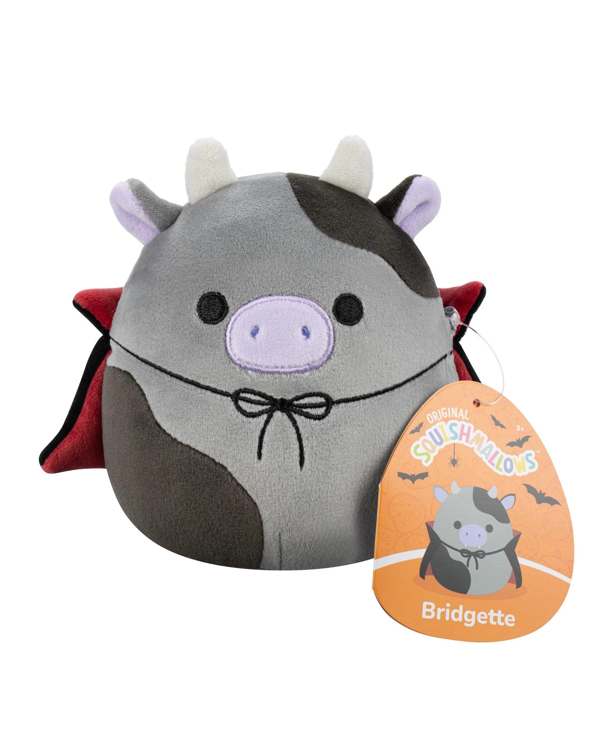 1 Squishmallows Halloween Bridgette the Cow in Vampire Costume 5 inch Plush - Multi, 1 of 5