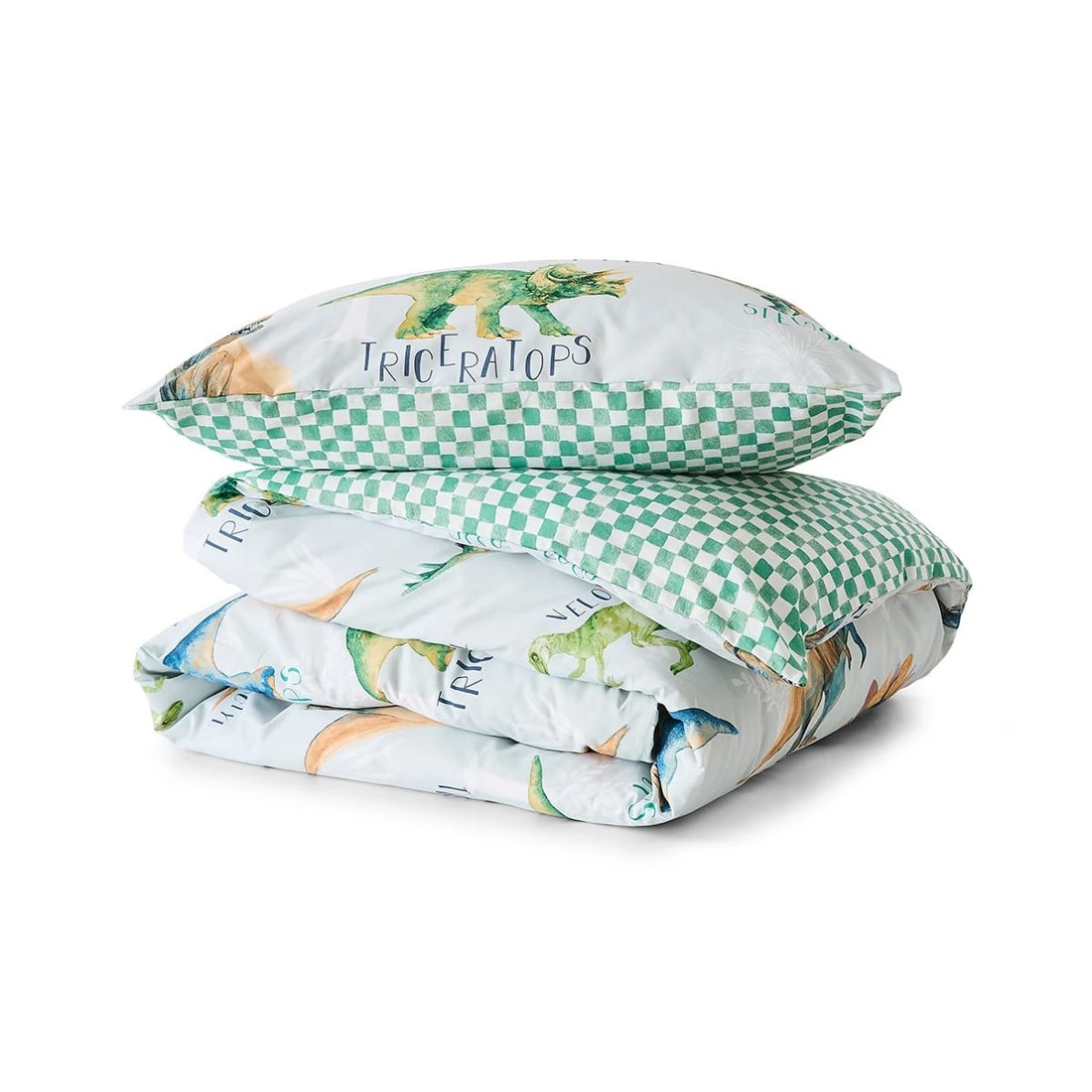 6 Dinosaur Cotton Rich Reversible Quilt Cover Set - Single Bed, 6 of 7