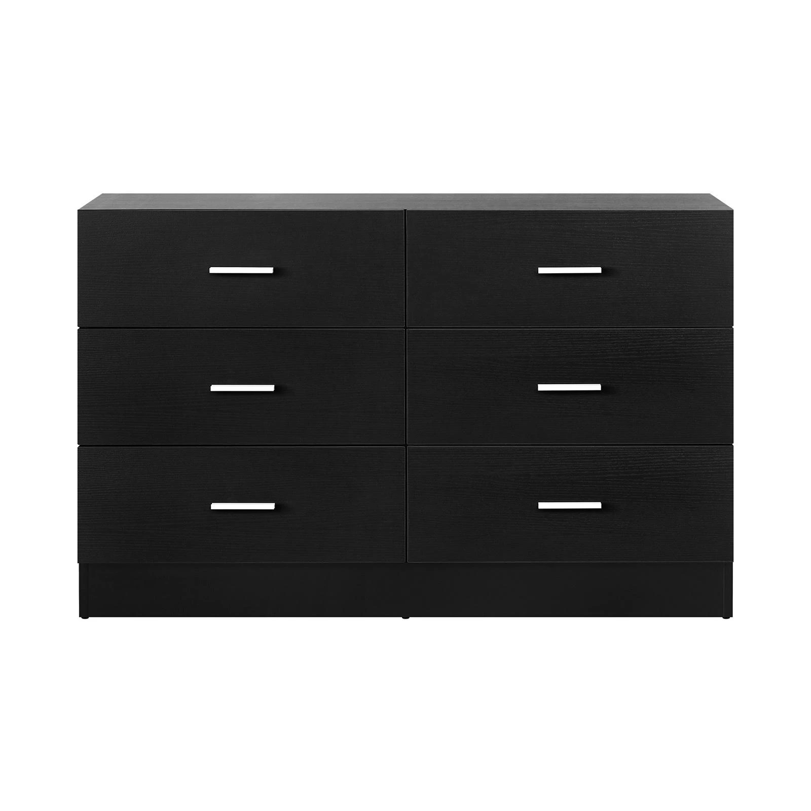 5 Oikiture 6 Chest of Drawers Dresser Table Lowboy Storage Cabinet - Black, 5 of 8