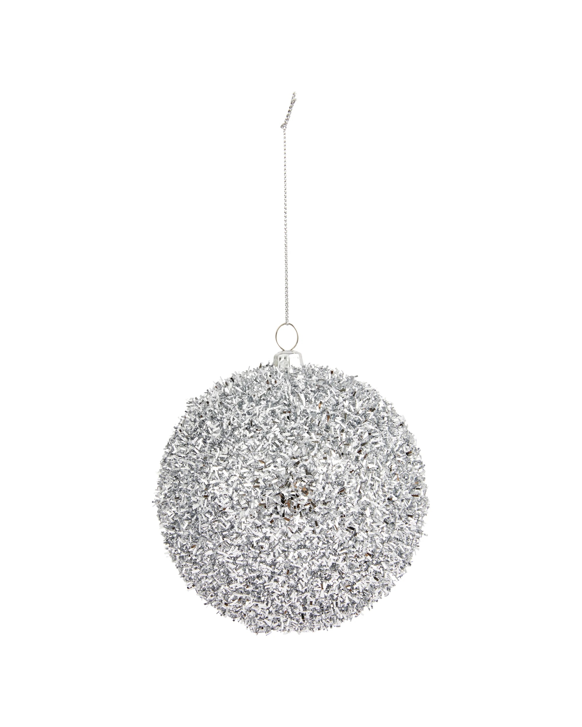 3 9 Pack 10cm Luxury Tinsel Baubles, 3 of 5