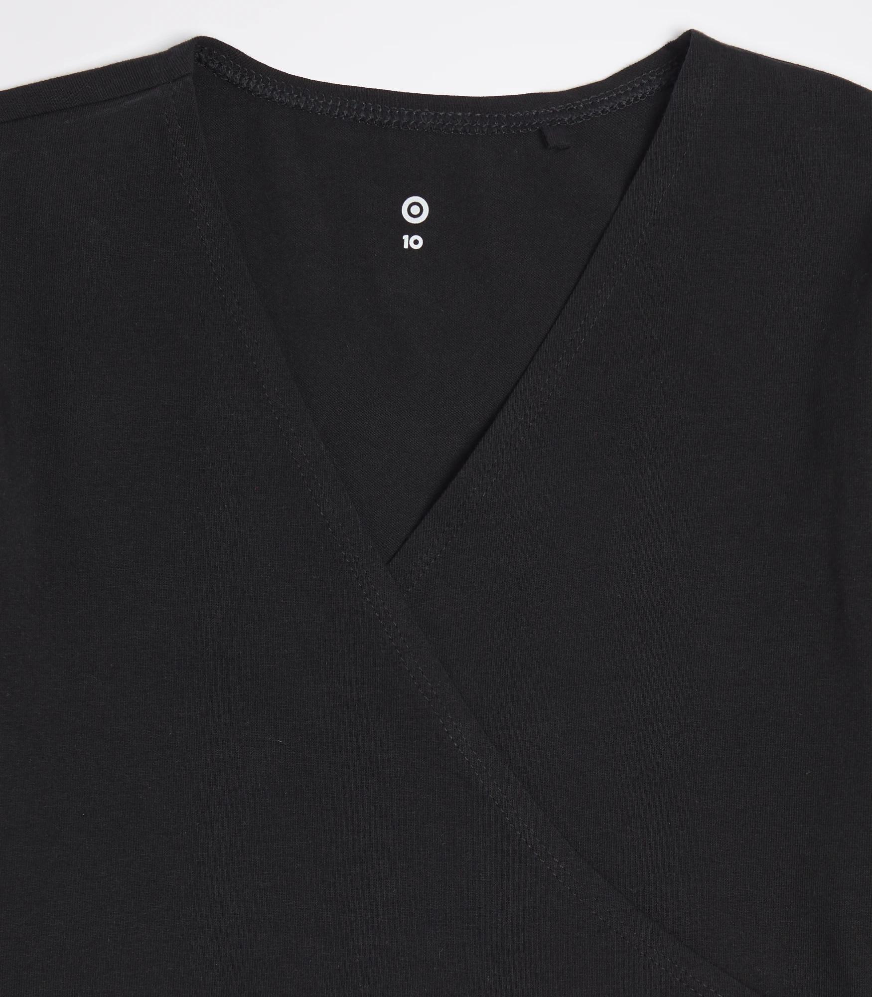 2 Target School Dance Long Sleeve Crossover Top BLACK, 2 of 3