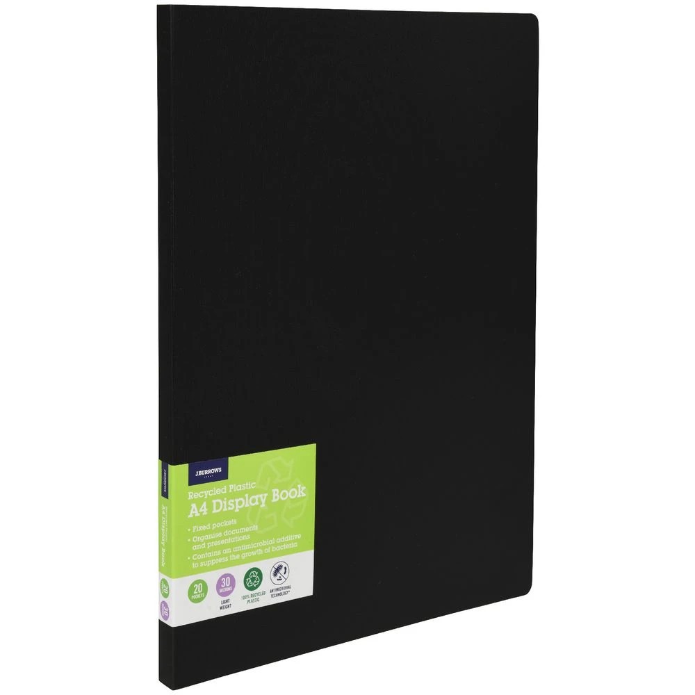 2 J.Burrows Antibacterial Display Book 20 Pockets Black, 2 of 4