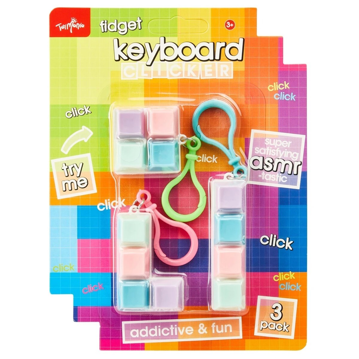 1 3 Pack ToyMania Fidget Keyboard Clicker, 1 of 2