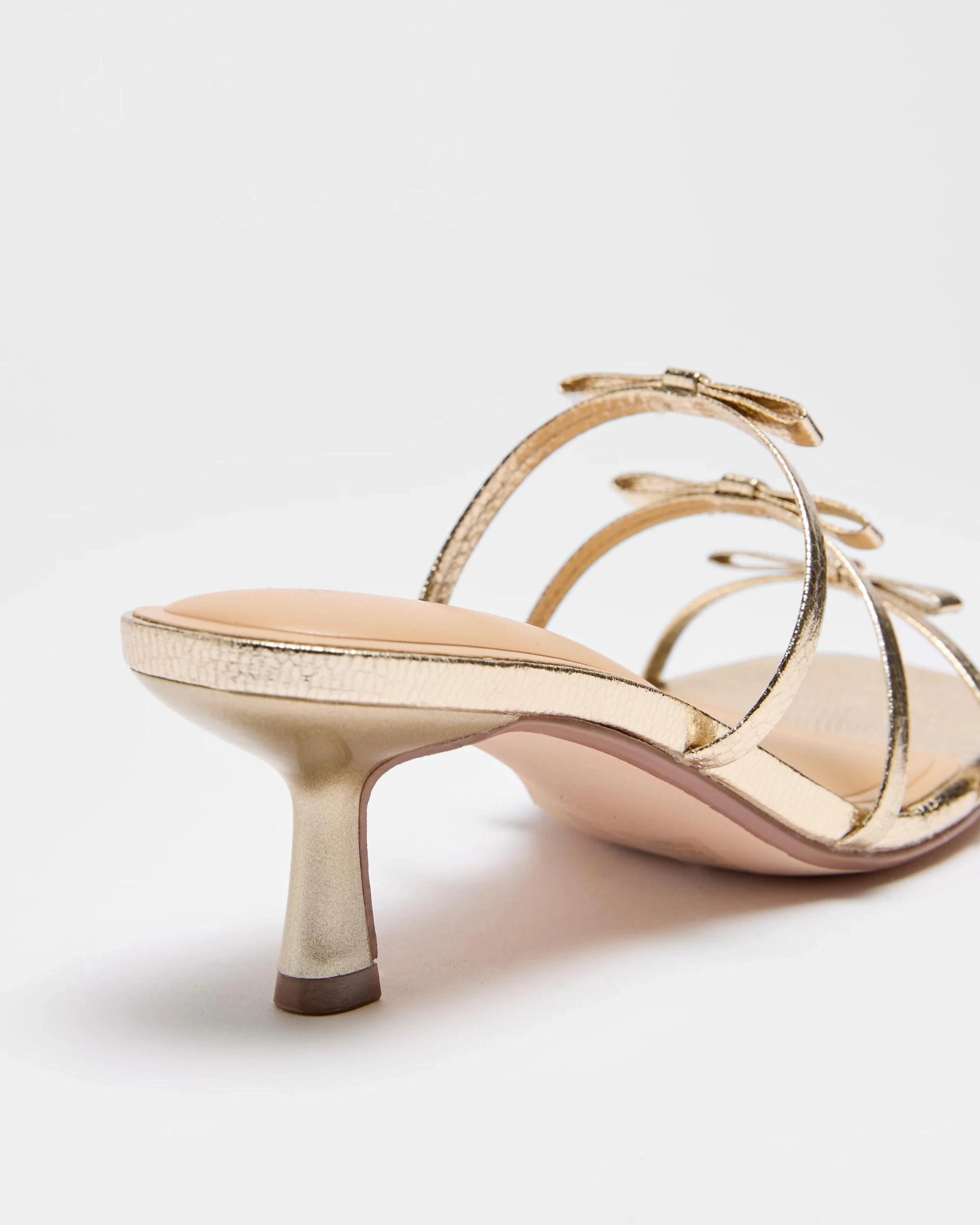 2 Target Woman Womens Bow Kitten Heel - Harper GOLD, 2 of 3