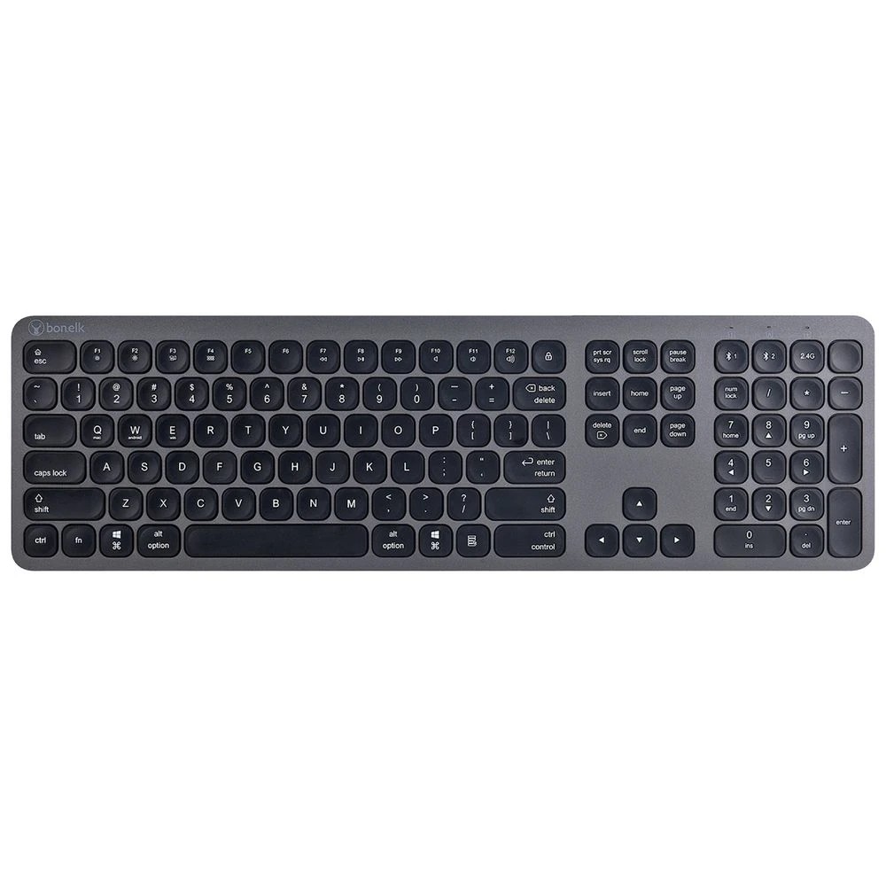 2 Bonelk KM-447 Slim Wireless Keyboard & Mouse Combo Grey, 2 of 6