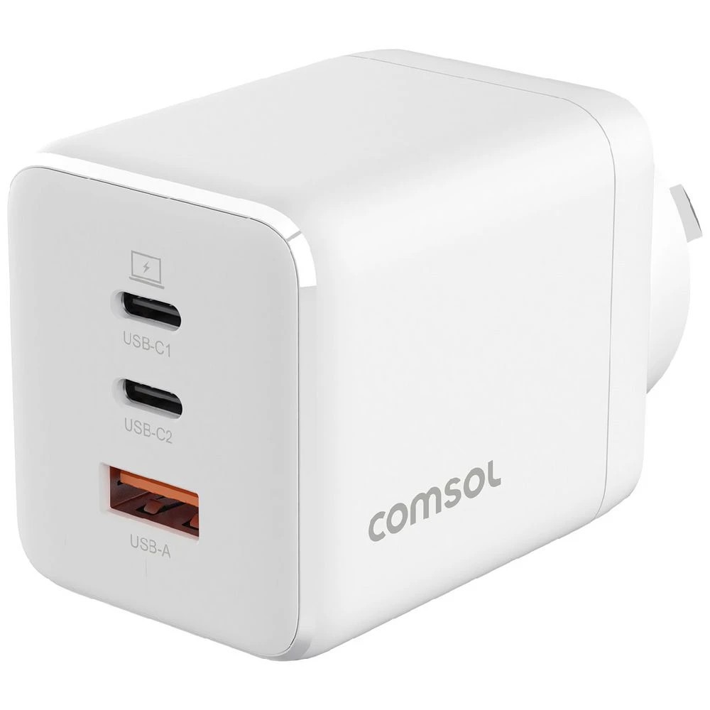 1 Comsol 100W 3 Port Wall Charger White, 1 of 5