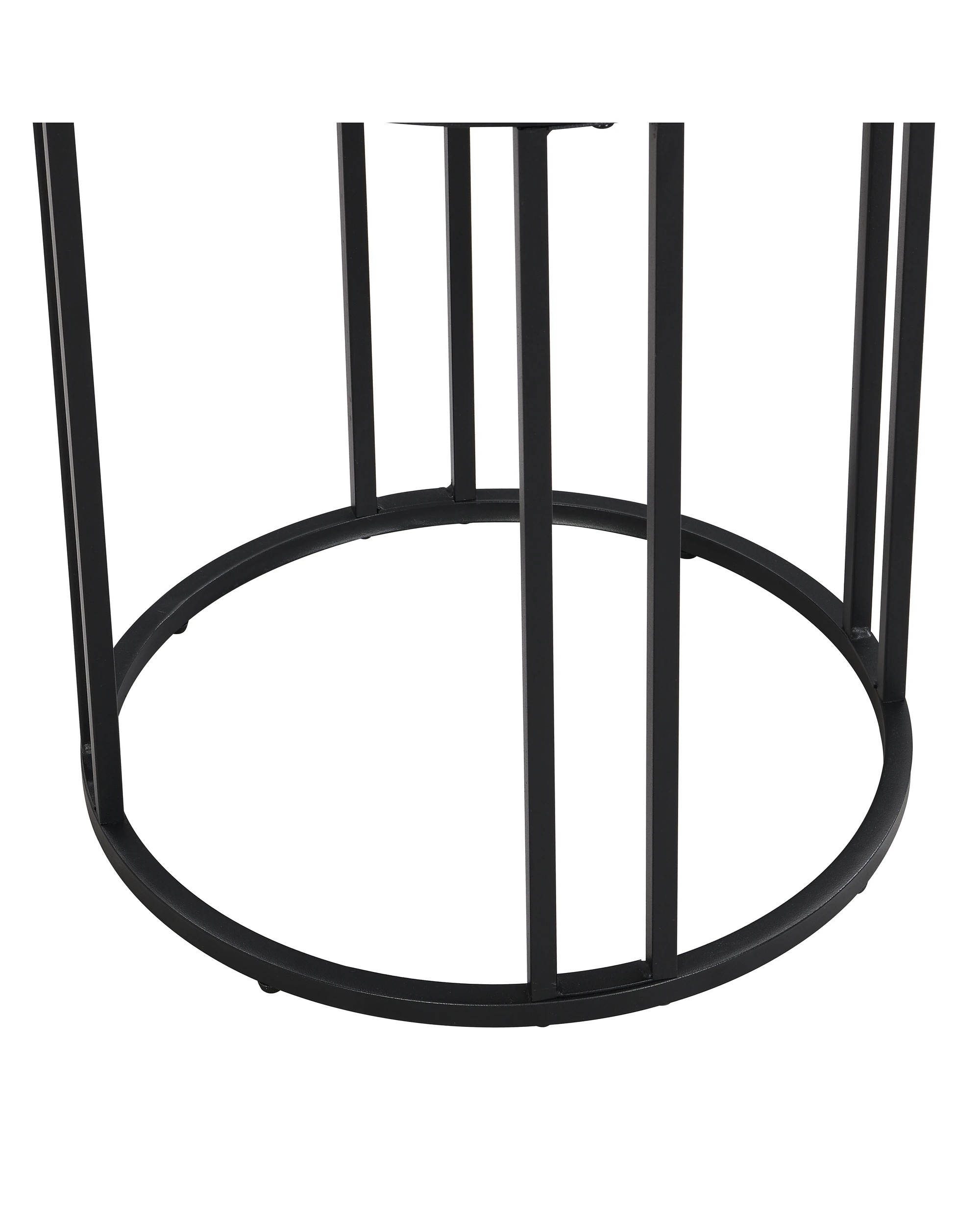 8 IHOMDEC Round Side Table MDF Top with Metal Frame  Set of 2, 8 of 9