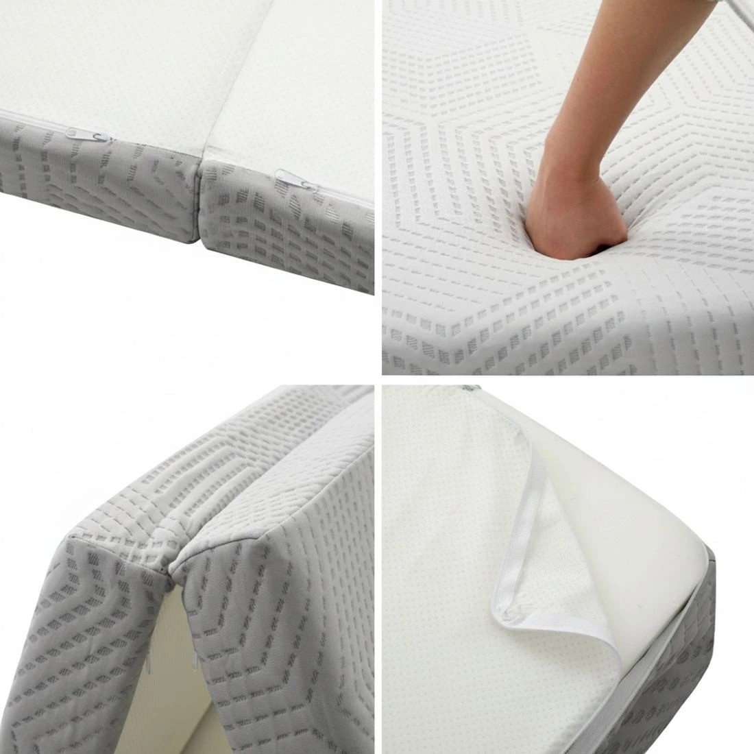 6 3-Foldable Mattress Giselle Folding Foam Double - Double Bed - Grey, 6 of 7