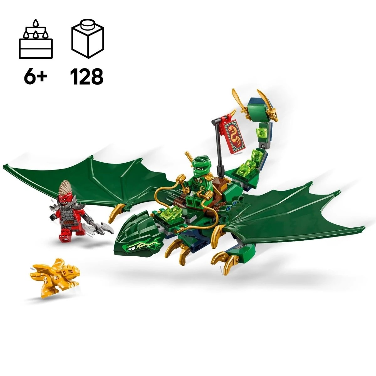 4 LEGO NINJAGO Lloyd's Green Forest Dragon 71829, 4 of 10