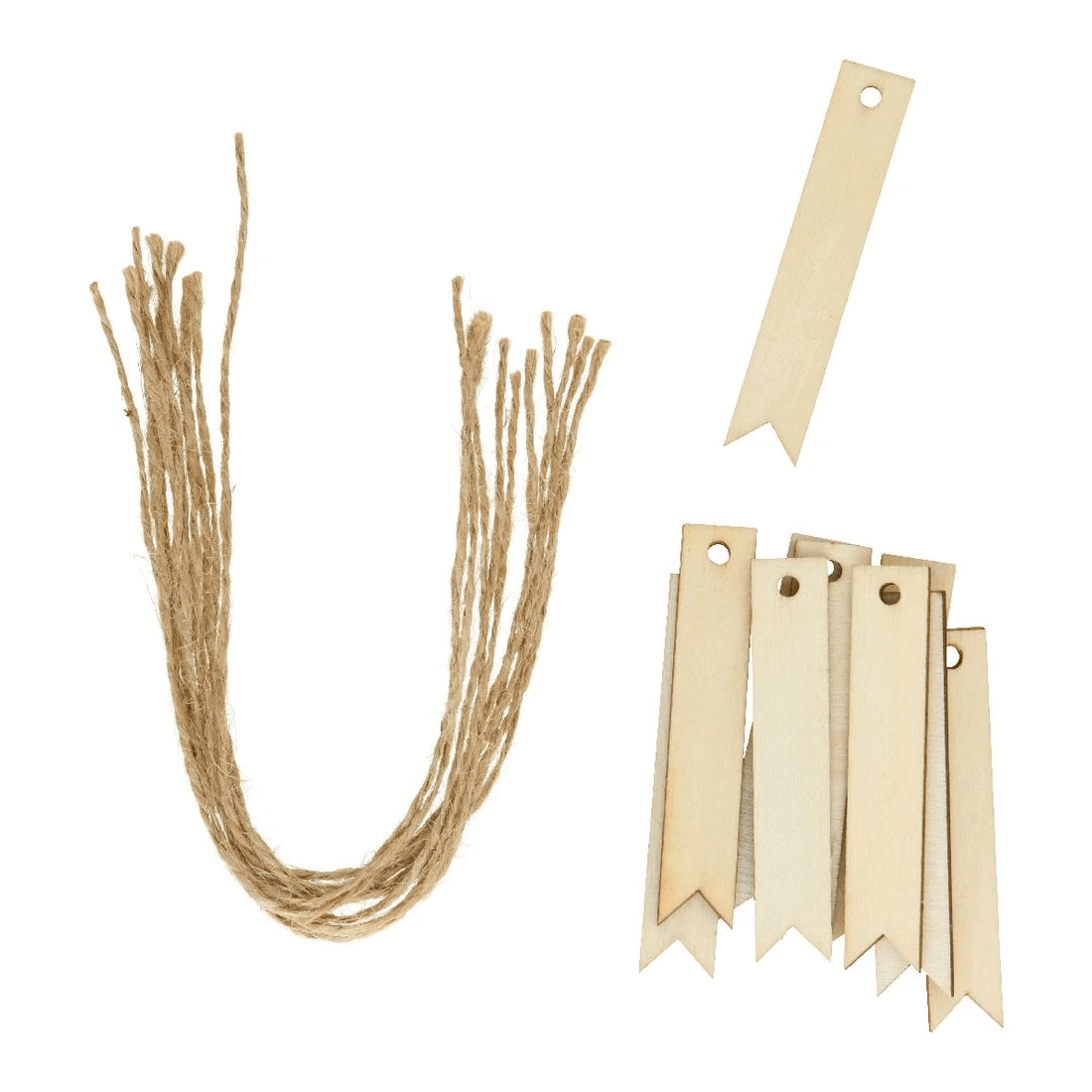 2 Born Wooden Skinny Tags 10 Pack, 2 of 2