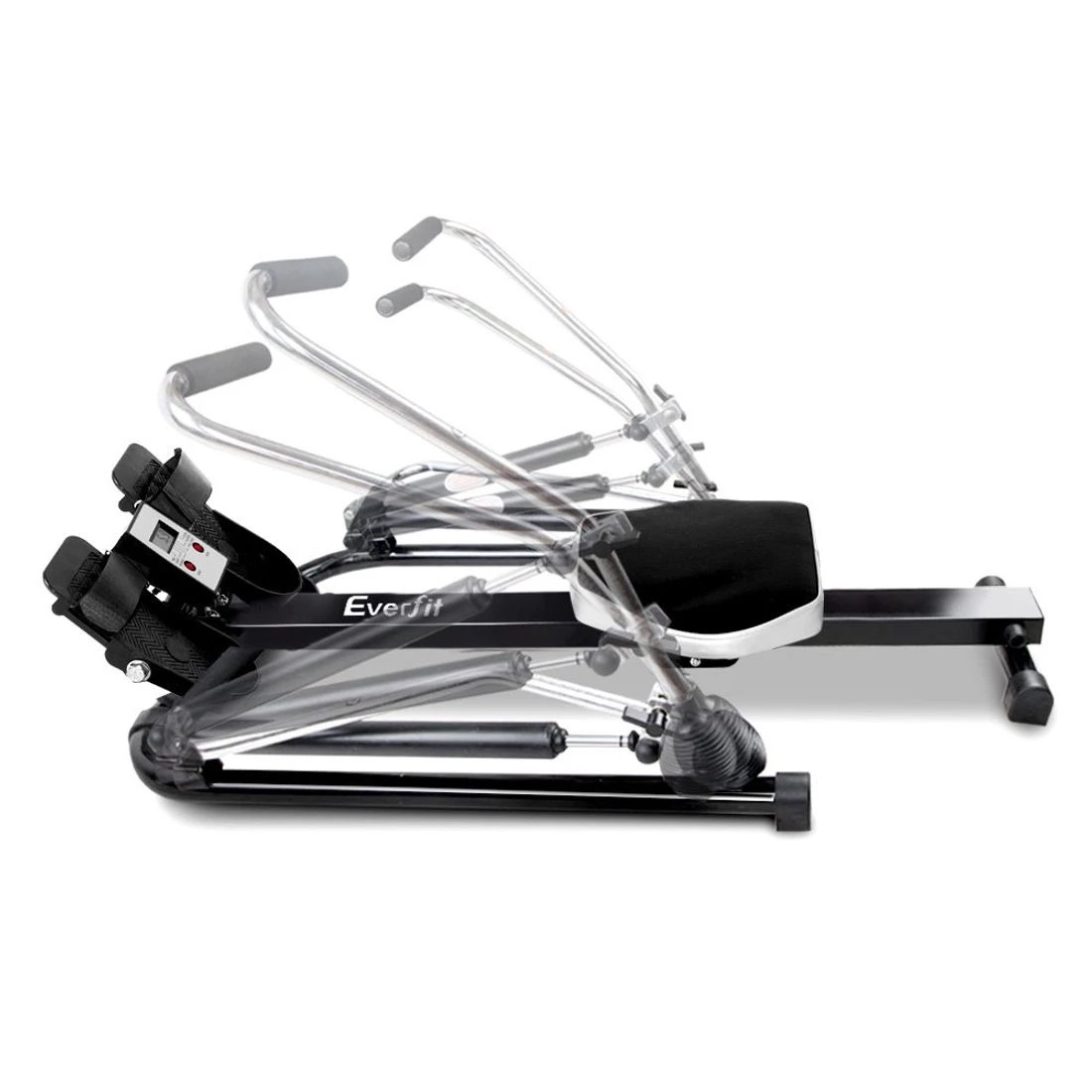 3 Everfit Rowing Machine Rower Hydraulic Resistance Fitness Gym Home - Black, 3 of 6