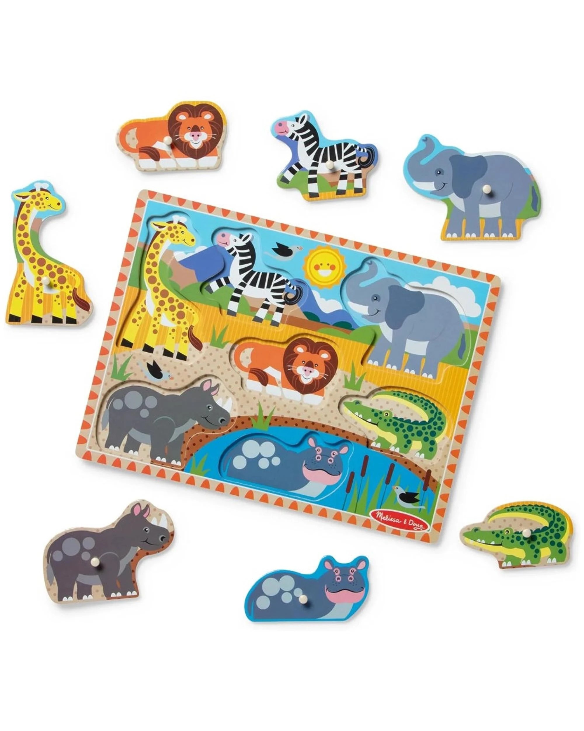 2 Melissa and Doug Safari Peg Puzzle, 2 of 2
