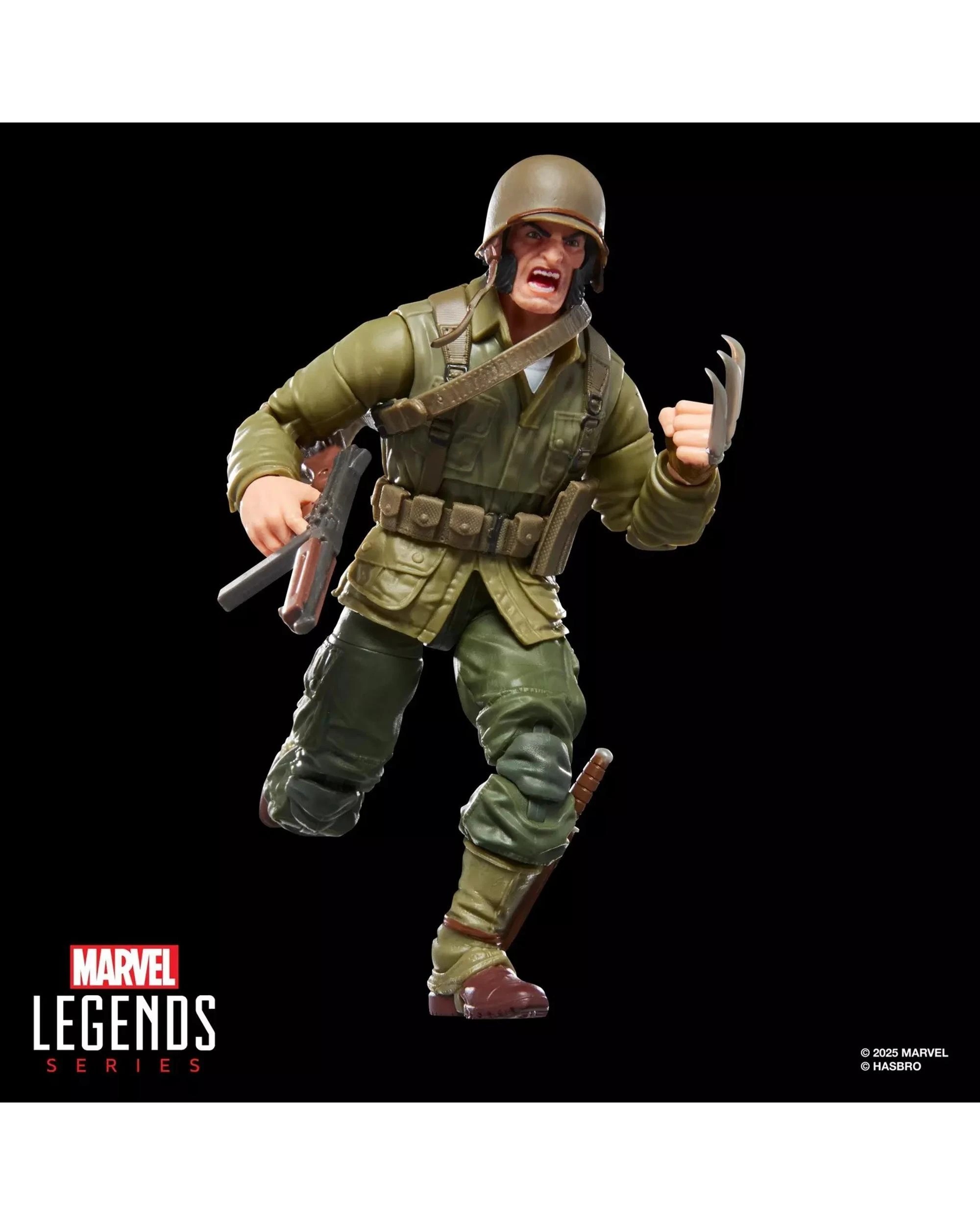 3 Marvel Legends Series Wolverine WWII Logan Build-A-Fig Action Figure, 3 of 10