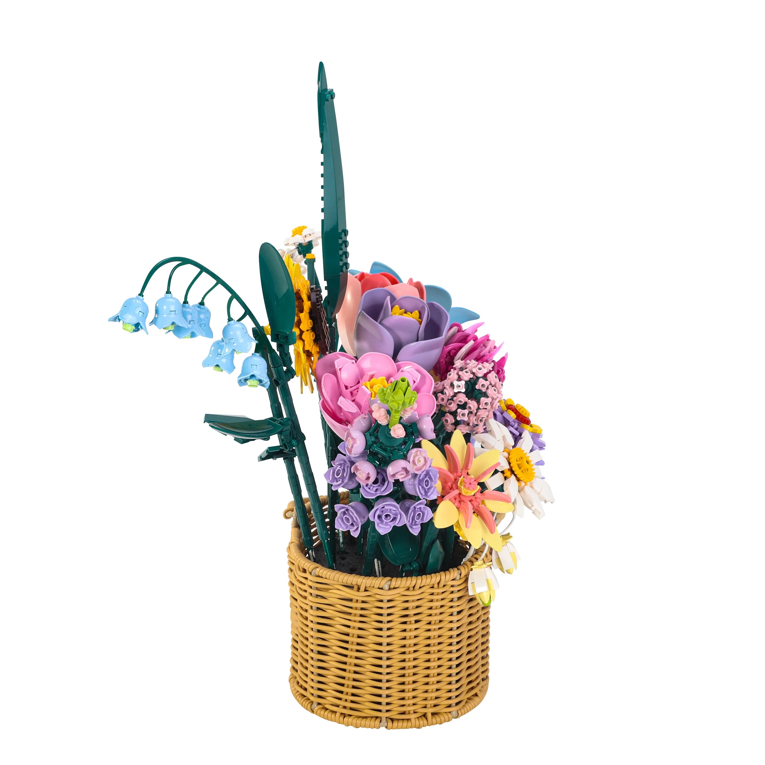 5 1250 Piece Blocks Flower Series: Flowers with Basket, 5 of 7