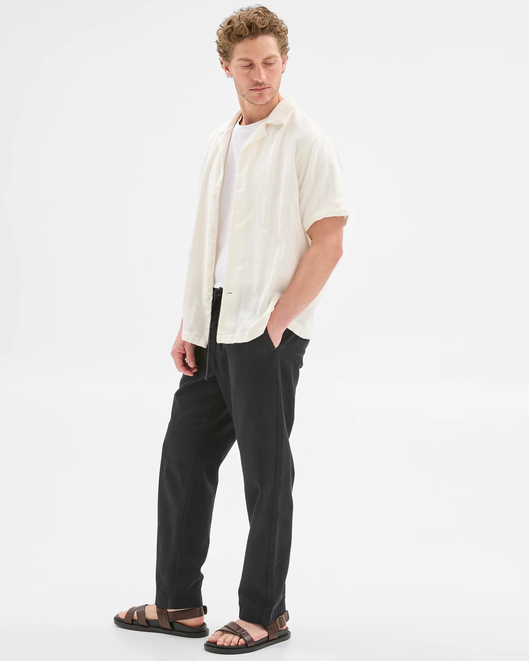 2 Target Australian Cotton Short Sleeve Stripe Shirt WHITE, 2 of 5