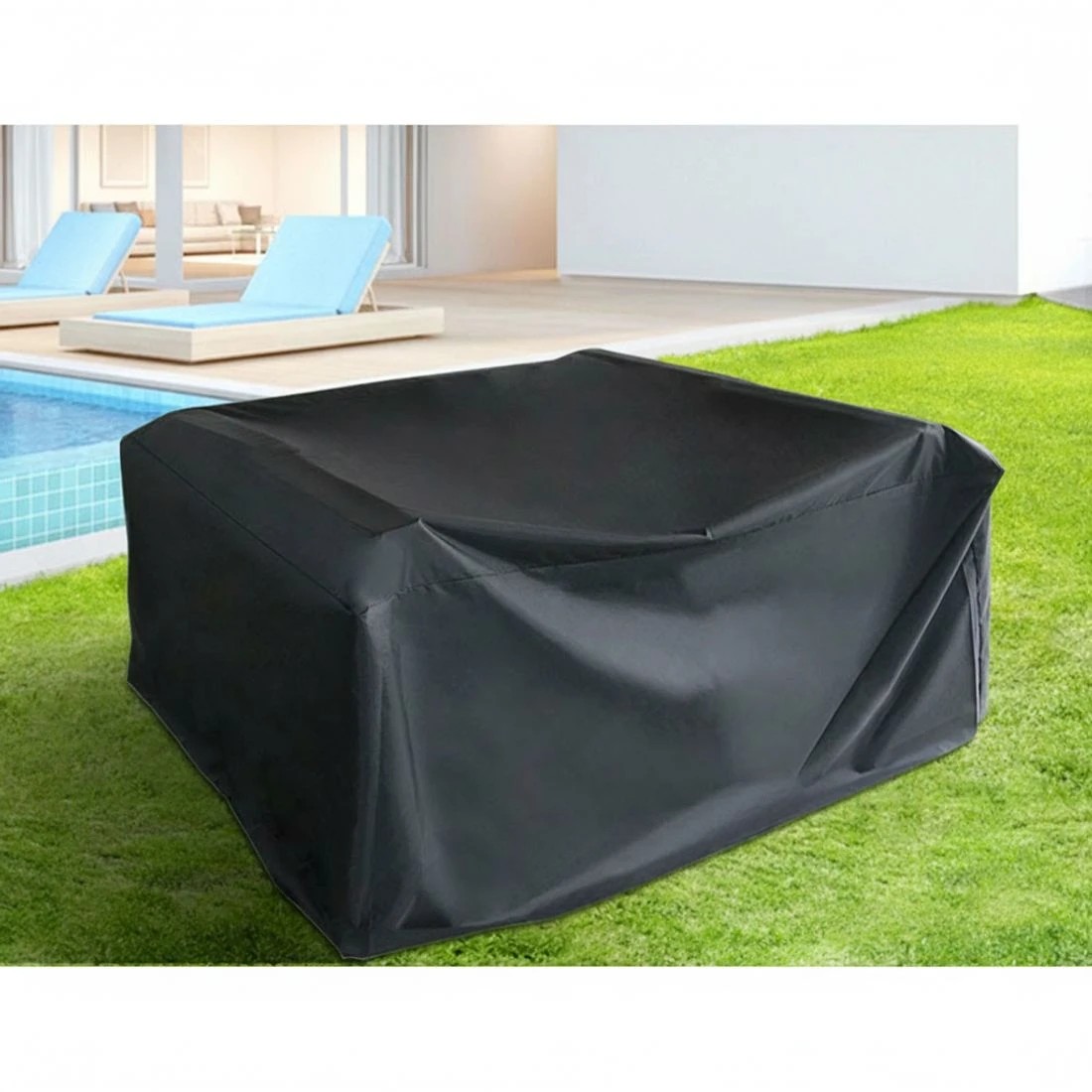 5 Gardeon 4 Seater Outdoor Sofa Set with Storage Cover Wicker Table Chair - Black, 5 of 5