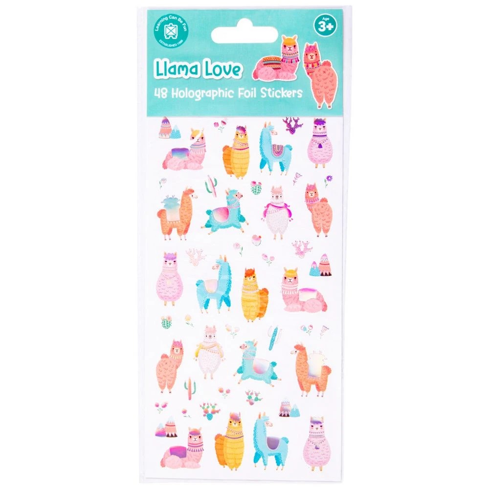 1 Learning Can Be Fun Llama Love Holographic Stickers, 1 of 3