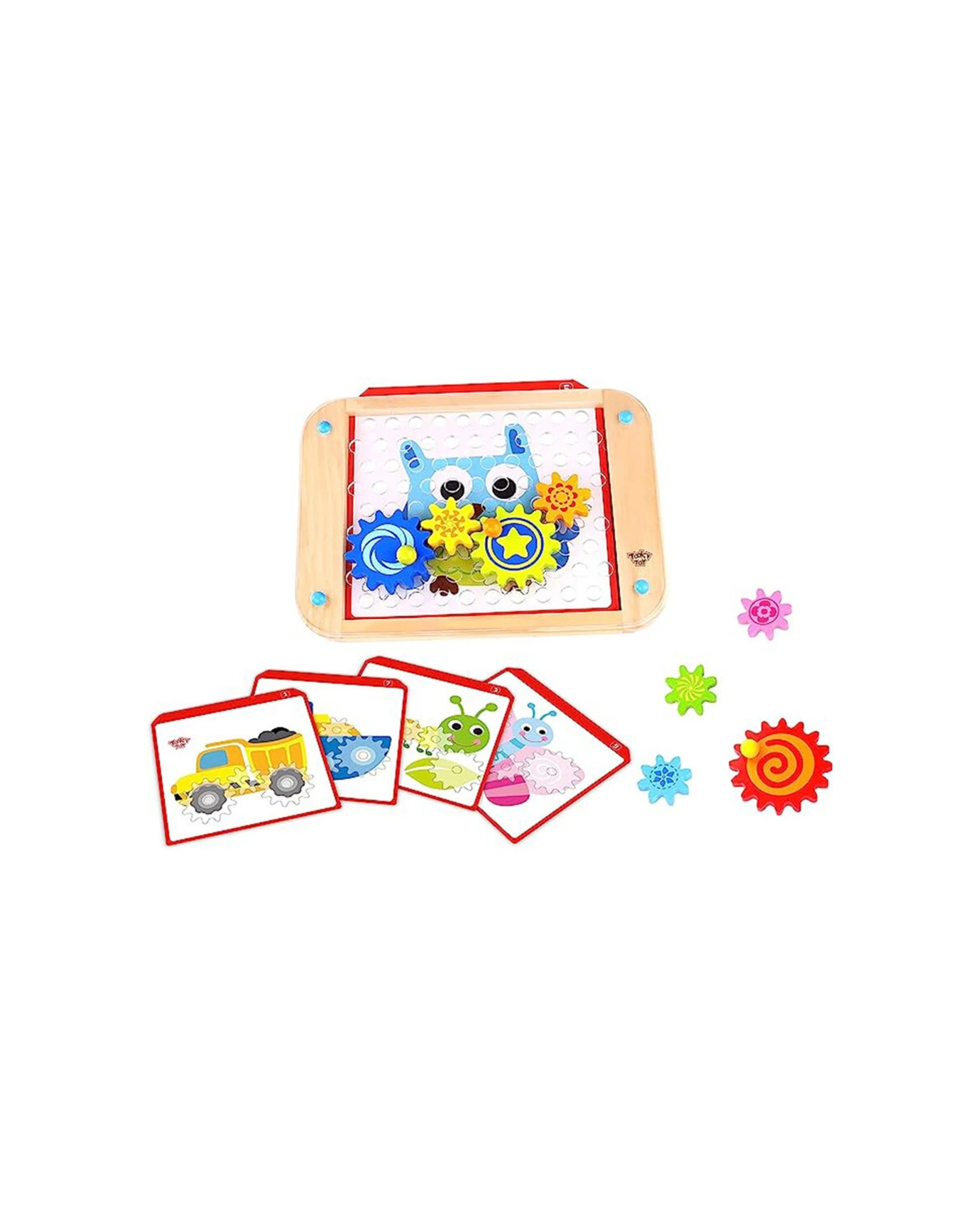 1 Fat Brain Toy Co. Go Go Gears Wooden Gear Puzzle Educational - Multi, 1 of 2