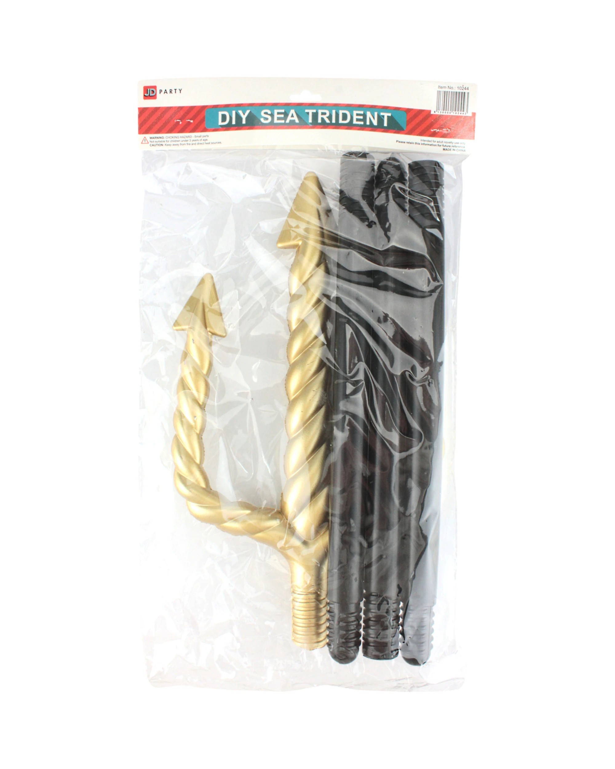5 Partyrama Gold Spiral Trident - Gold, Black, 5 of 5