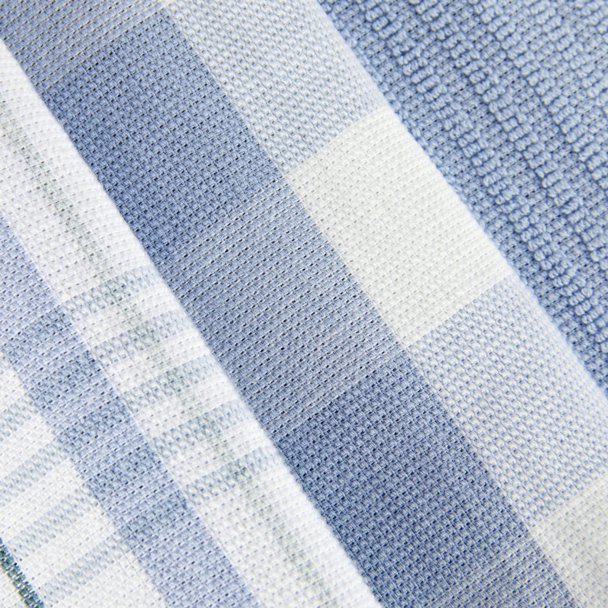 2 3 Pack Blue Gingham Tea Towels, 2 of 6