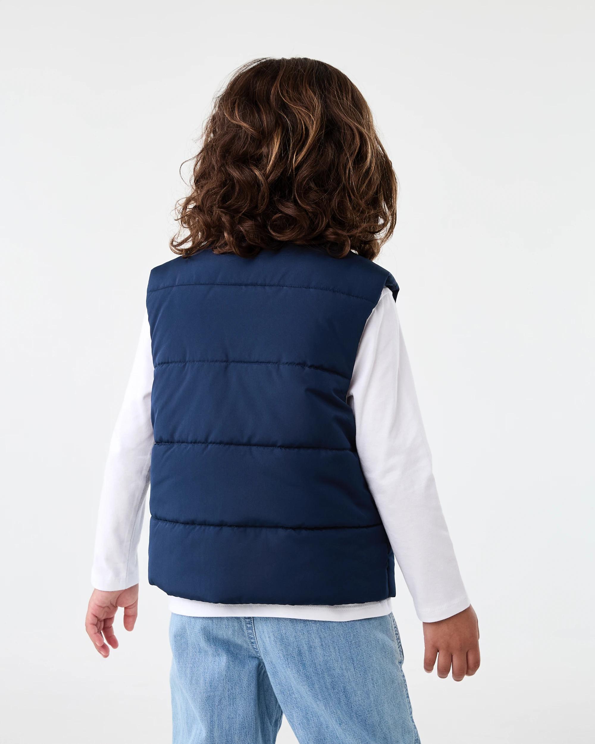2 Puffer Vest Dress Navy, 2 of 7