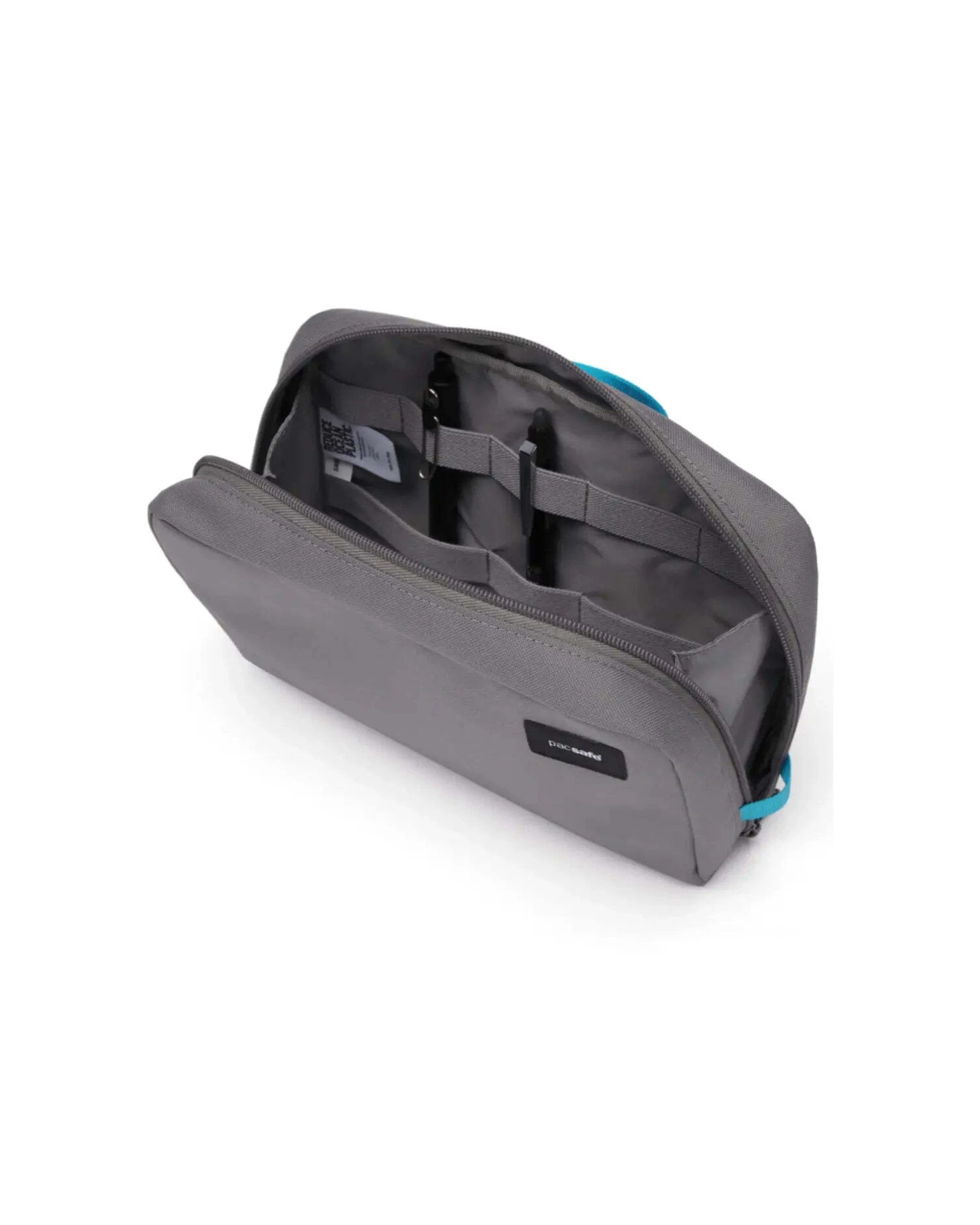 3 Pacsafe RFIDsafe Gear Pouch RFID Blocking Travel Organiser Accessory Stone - Grey, 3 of 8
