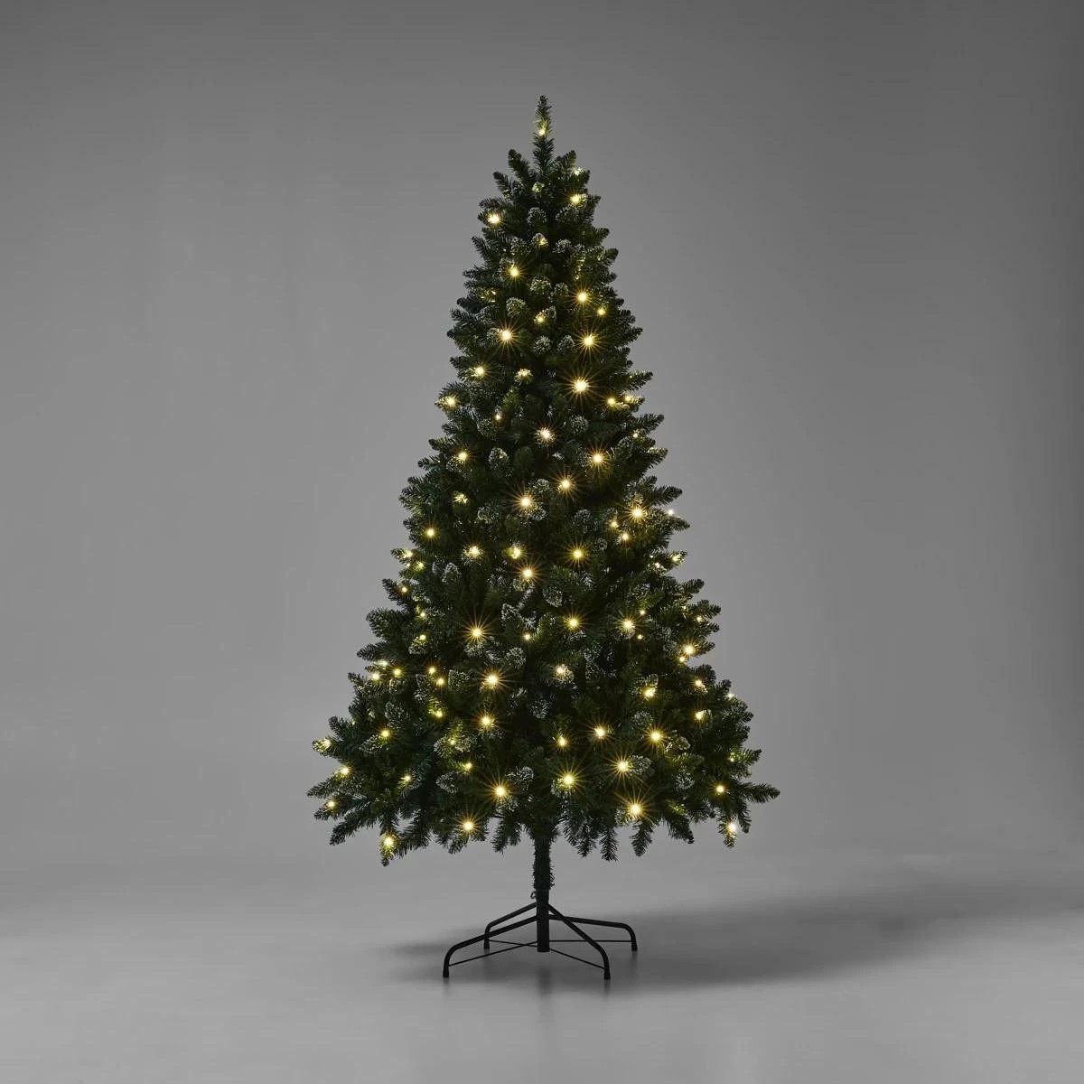 3 2.13m (7ft.) Flocked Pine Prelit Christmas Tree, 3 of 7