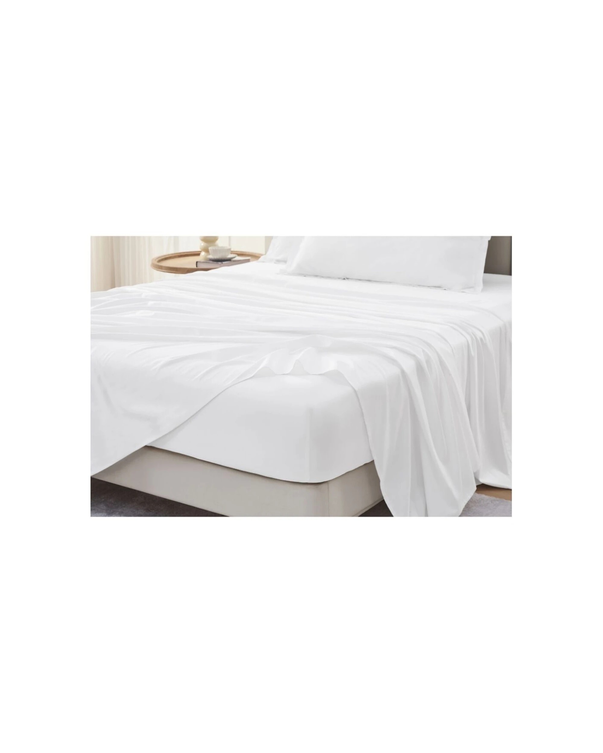 1 Grosvenor House 500TC Egyptian Cotton Flat Bed Bedding Sheet - Single Bed - White, 1 of 4