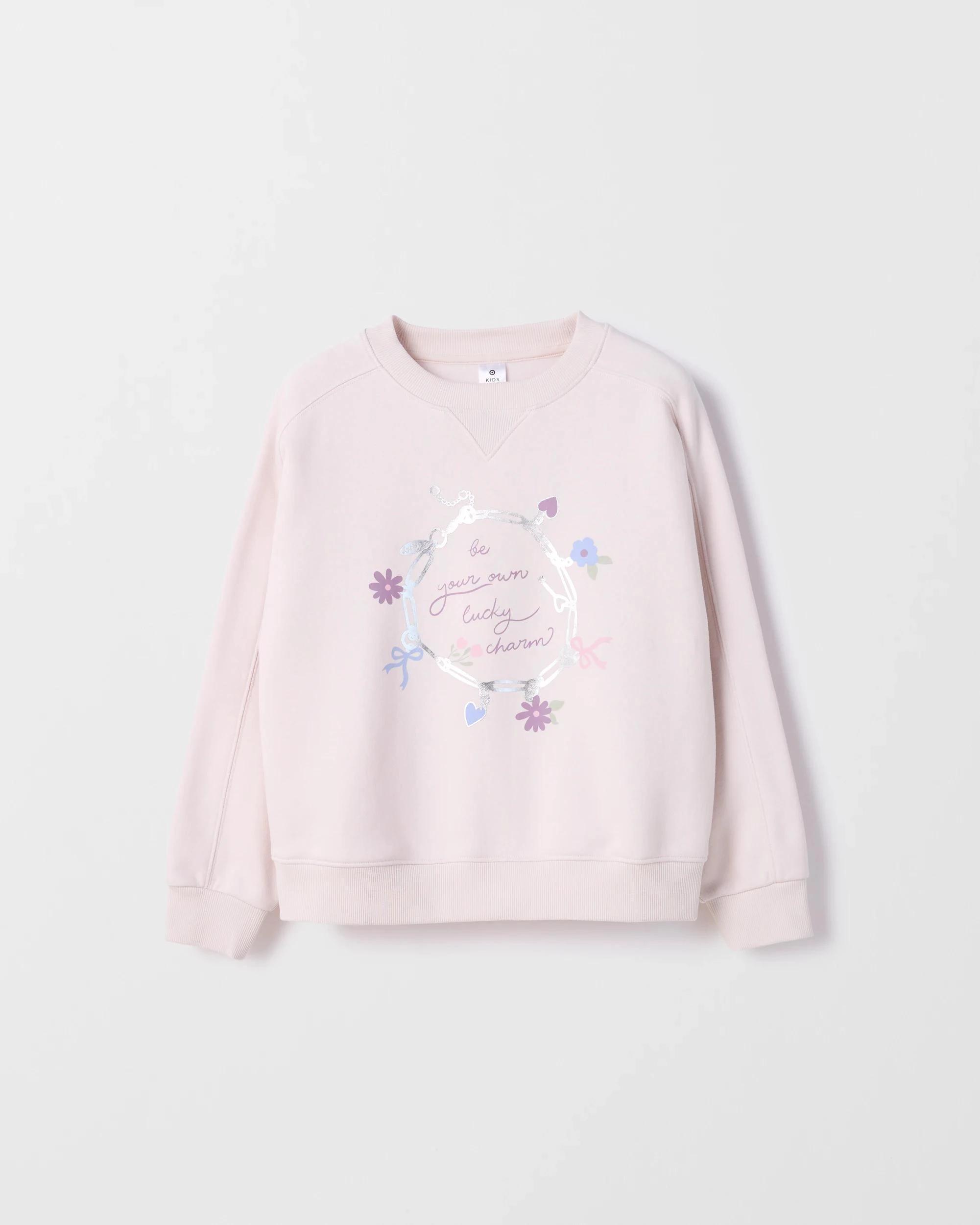 7 Target Kids Australian Cotton Blend Long Sleeve Fleece Top PASTEL PARCHMENT, 7 of 8