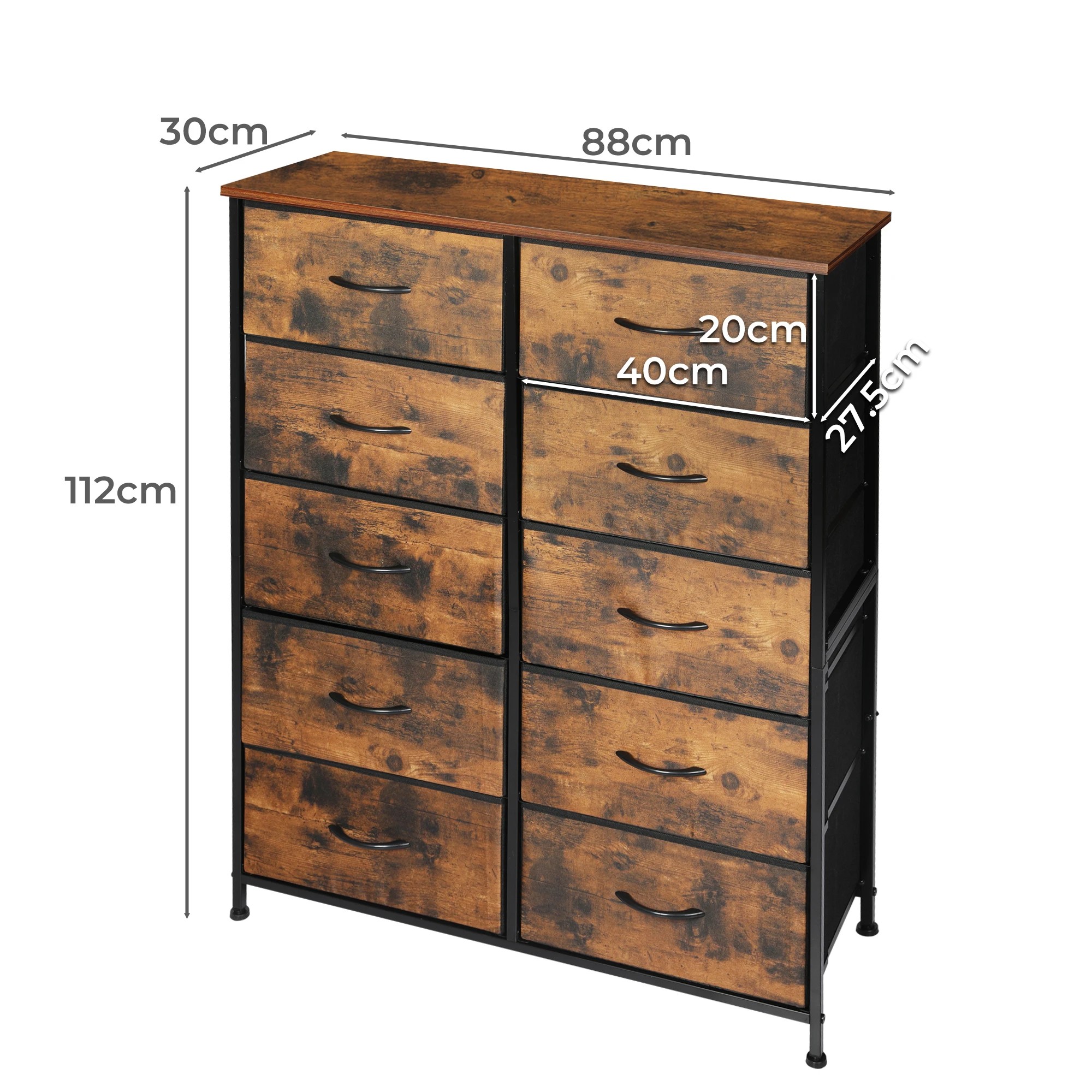 2 Levede 10 Drawers Storage Cabinet, 2 of 4