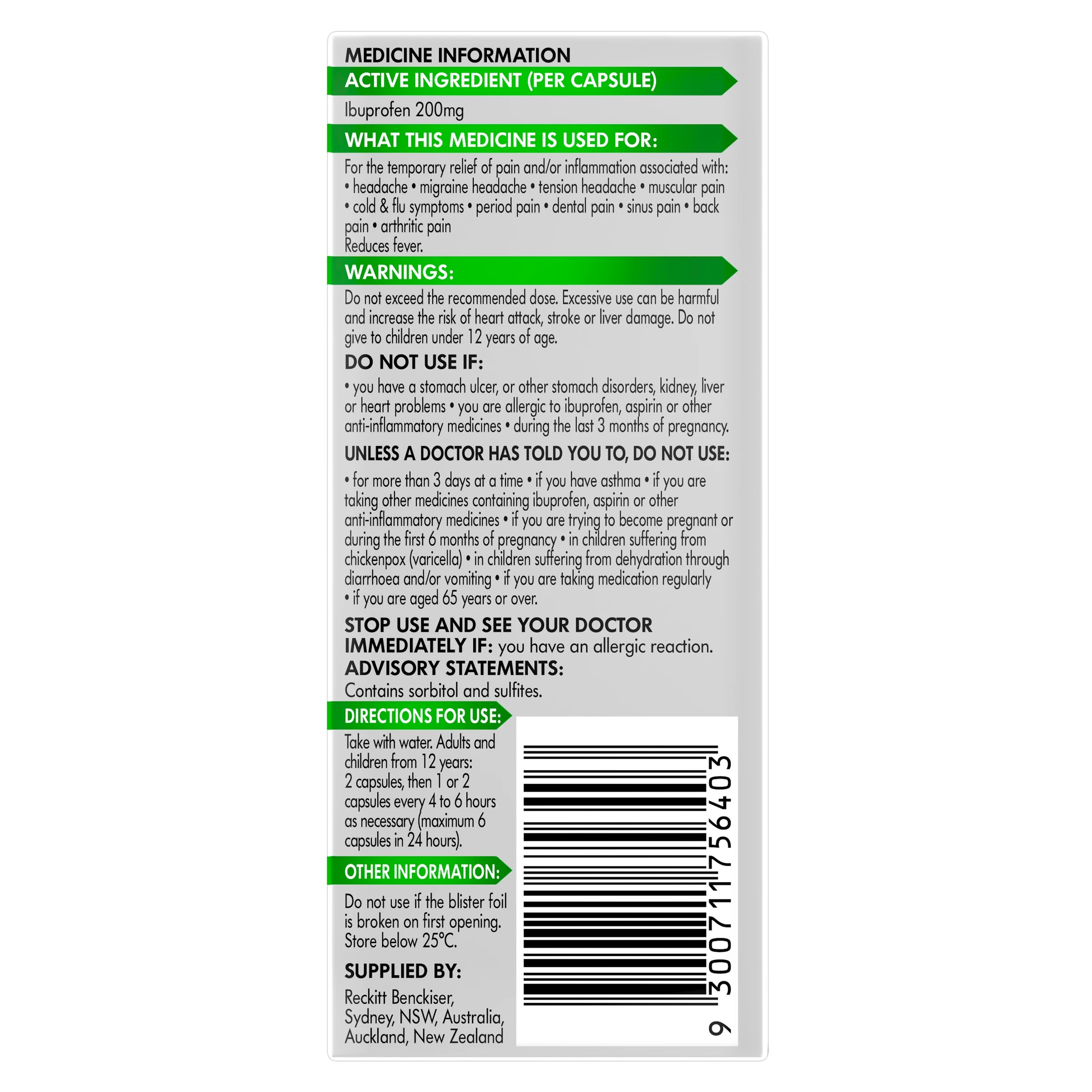 3 16 Pack Nurofen Zavance Mini Liquid Capsules Ibuprofen 200mg, 3 of 10
