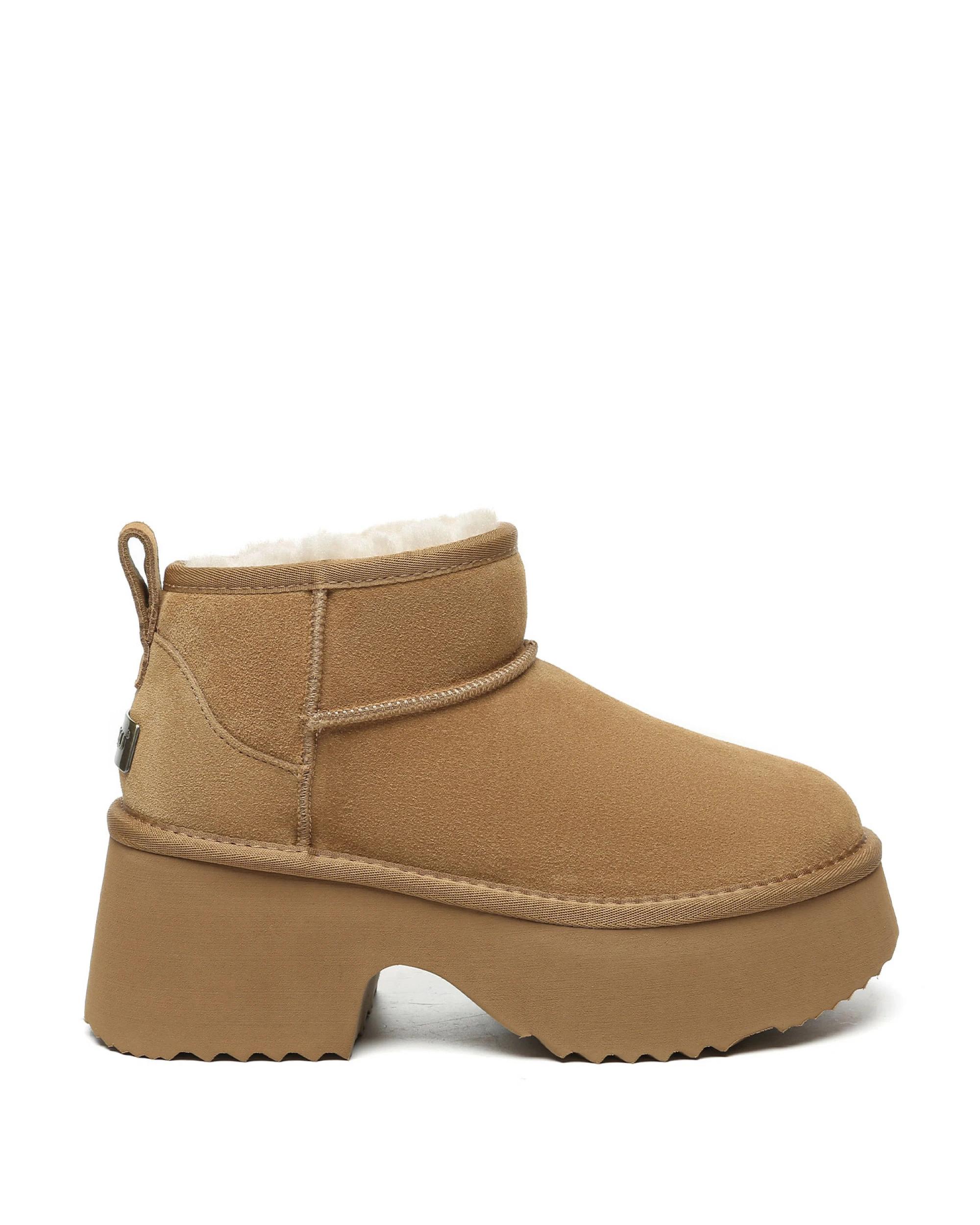 1 Everau Womens Ariel Platform Boots CHESTNUT, 1 of 5