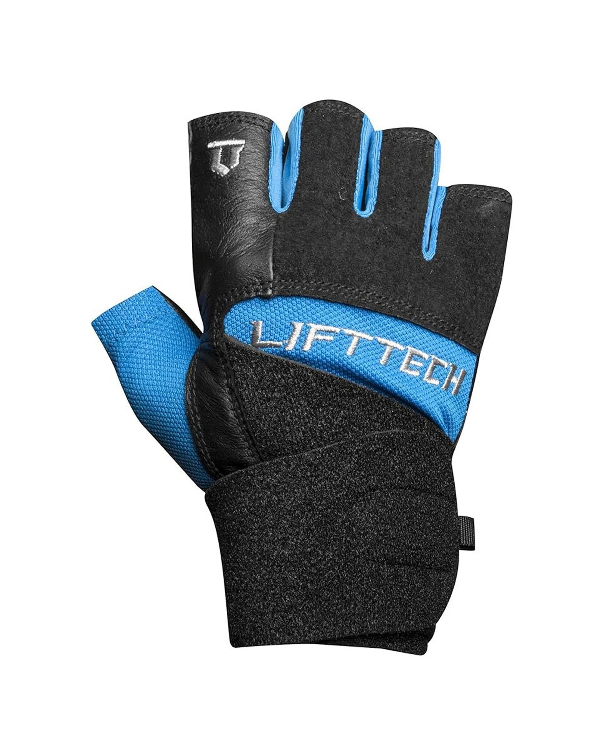 2 Lifttech Fitness Elite Weight Gloves With Wrist Wrap - Large Leather Palm - Multi, 2 of 3