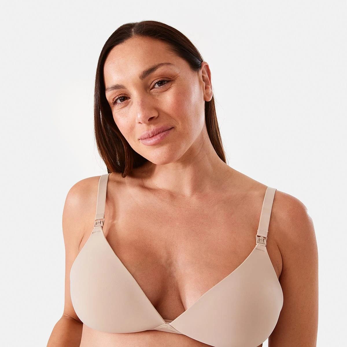 7 2 Pack Maternity Wirefree T-shirt Bra BLACK, SOFT SAND BEIGE, 7 of 8