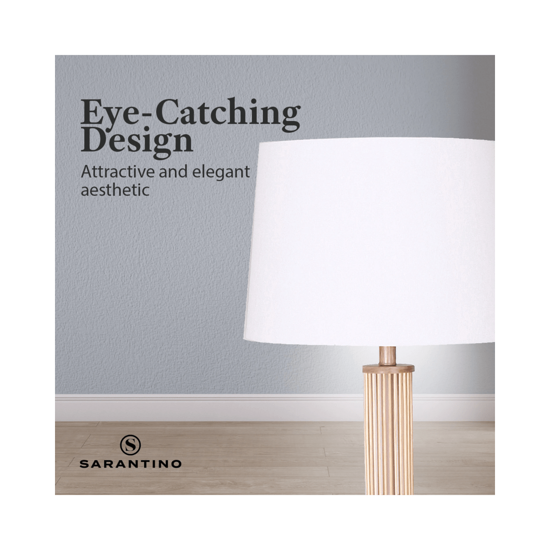 6 Sarantino Rattan Floor Lamp With Off-White Linen Shade, 6 of 10