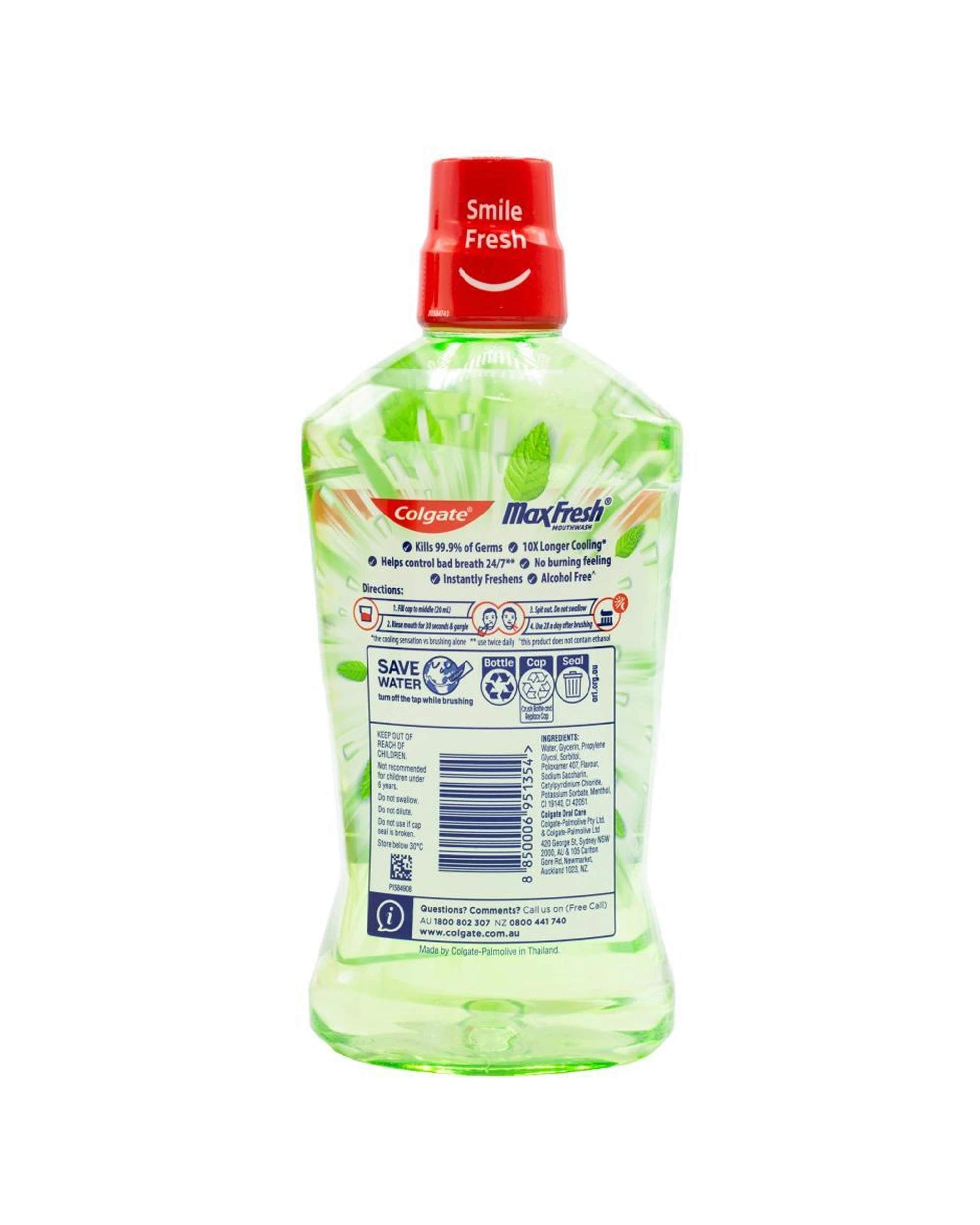 3 Colgate 6PK Mouthwash Max Fresh 10x Longer Cooling Alcohol Free 1L - Multi, 3 of 3