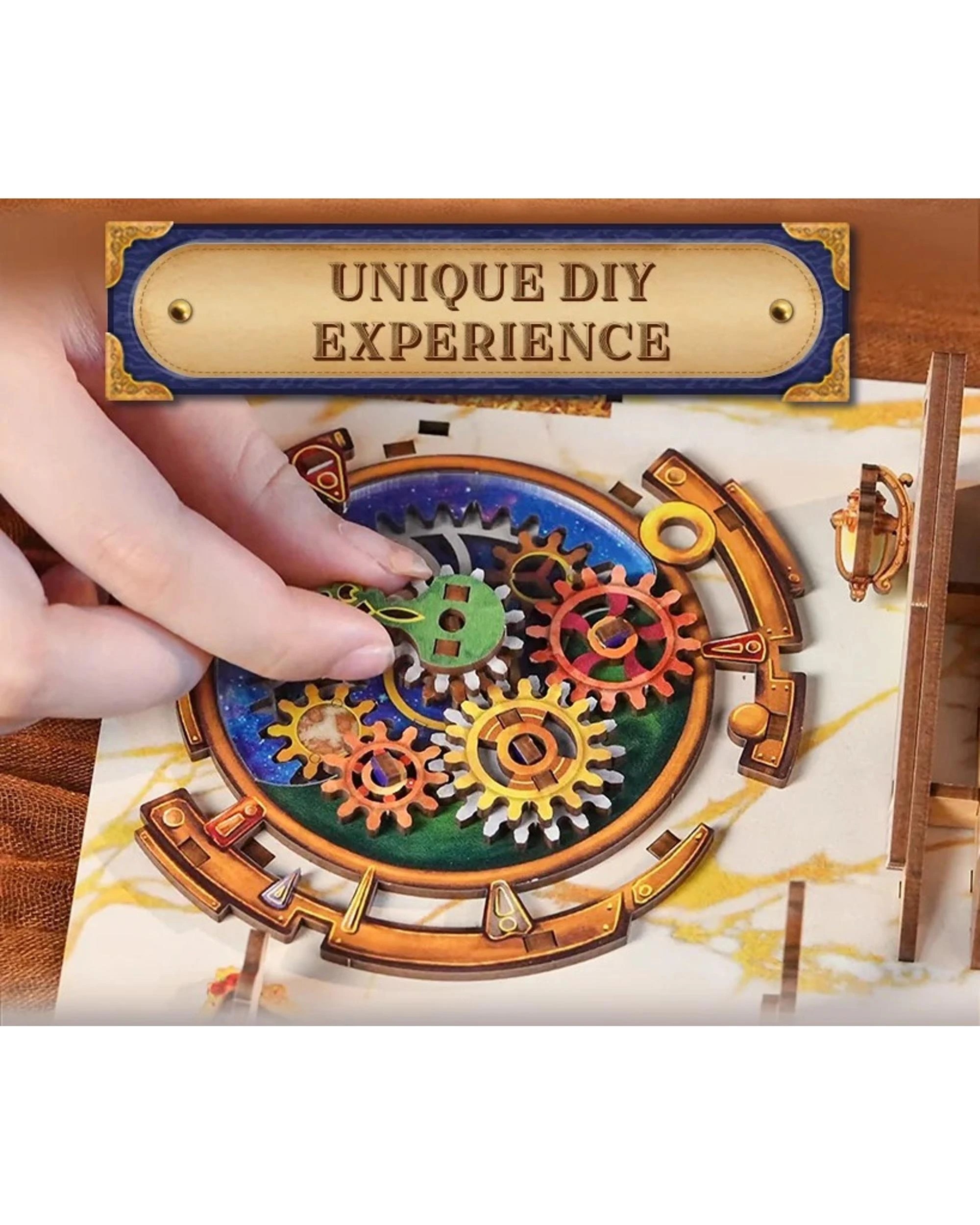 6 Tonecheer 3D Wooden Puzzle DIY Book Nook Kit - Magical Library, 6 of 10