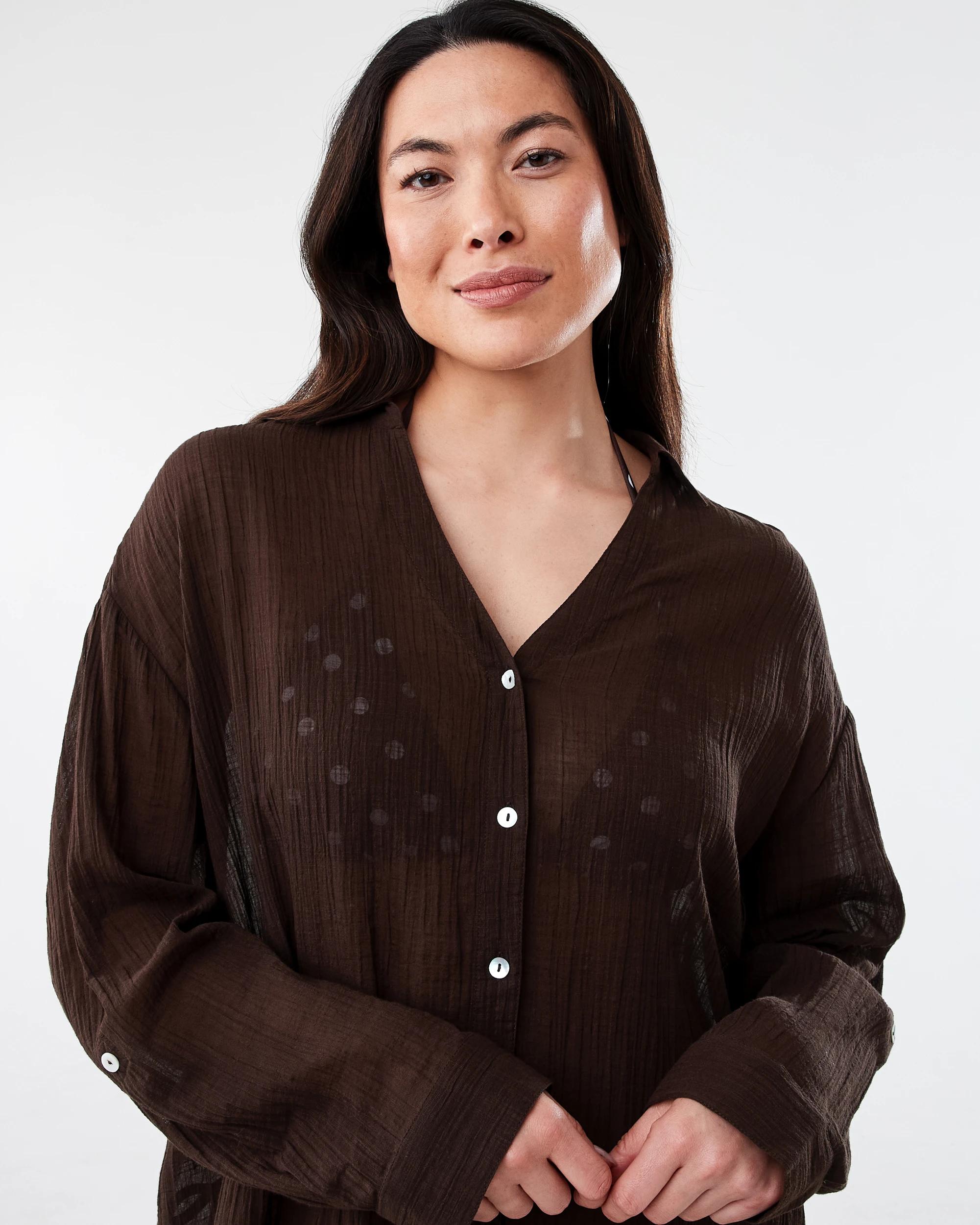 5 Cover Up Shirt Melt Brown, 5 of 9