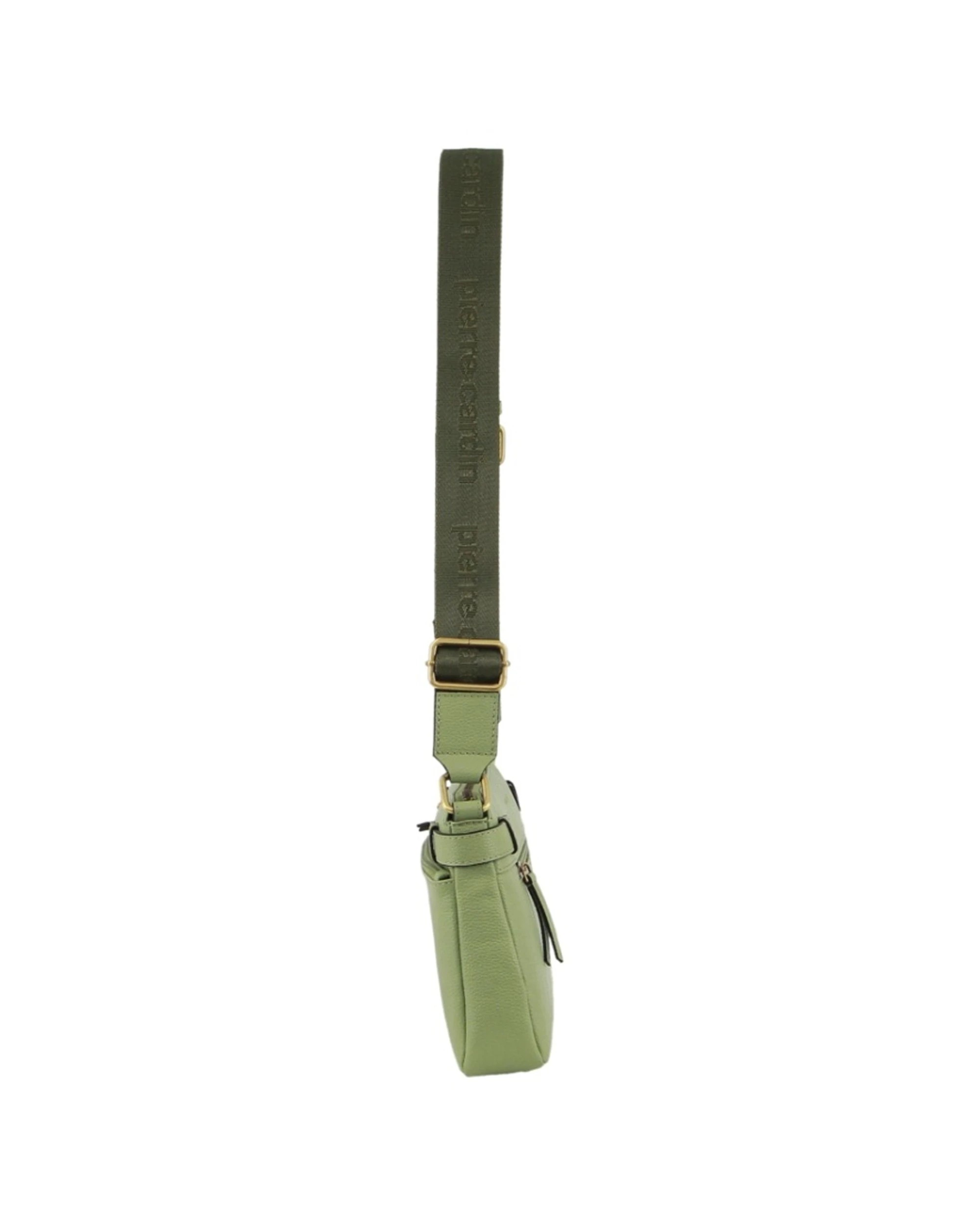 2 Pierre Cardin Ladies Leather Webbing Strap Shoulder Crossbody Bag 23x20cm Jade - Green, 2 of 4