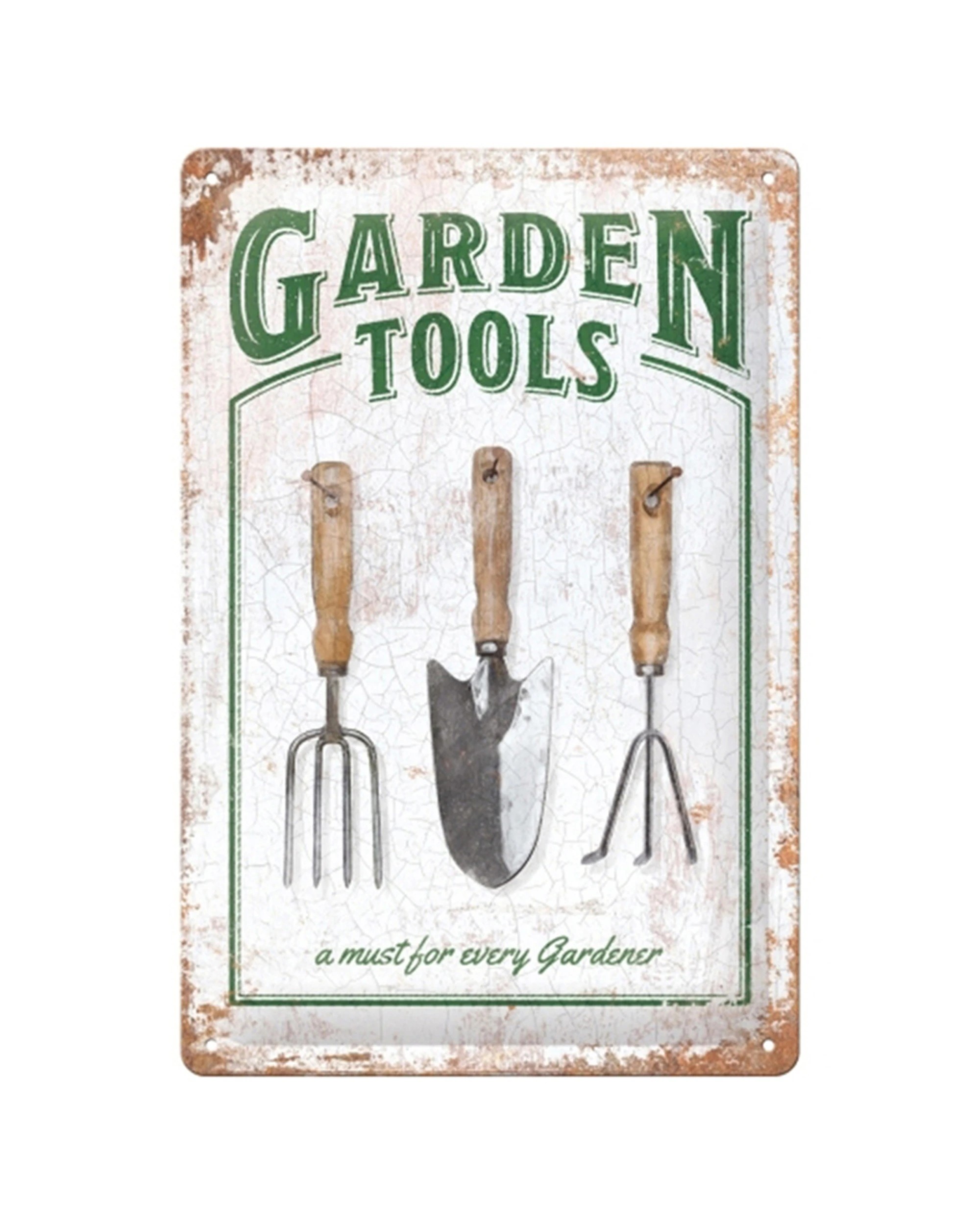 1 Nostalgic-Art Medium 20x30cm Metal Wall Art Sign Plaque - Garden Tools - Beige, 1 of 1