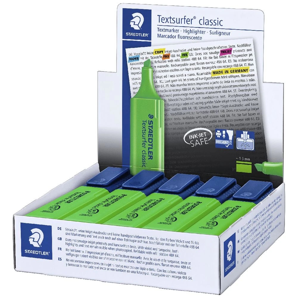 4 Staedtler Textsurfer Classic Highlighters Green Box 10, 4 of 5