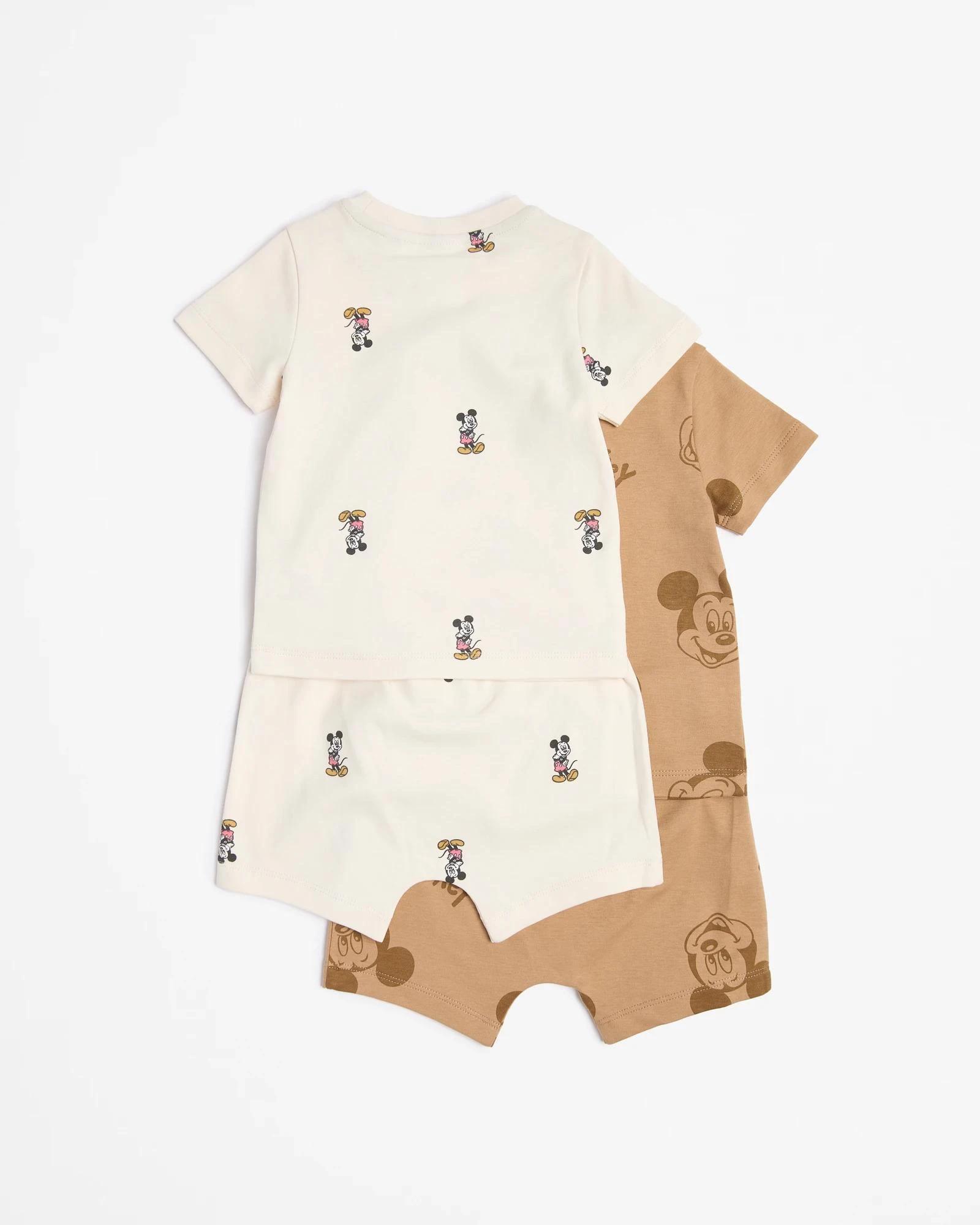 4 Baby Disney Mickey Mouse Organic Cotton 2 Pack Pyjama Set MULTI, 4 of 5