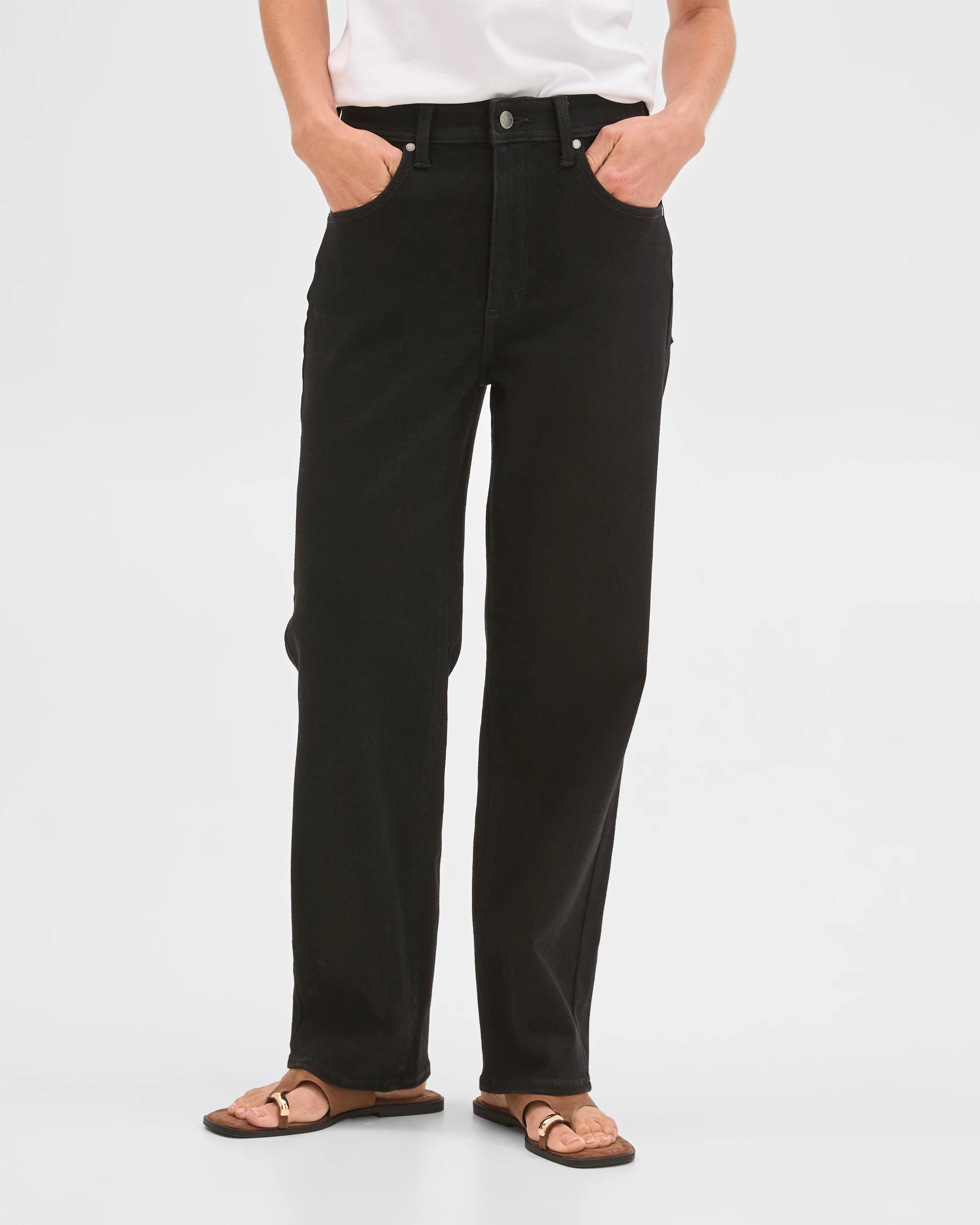 5 Target Denim Tara Slim Straight Leg Denim Jeans BLACK, 5 of 6